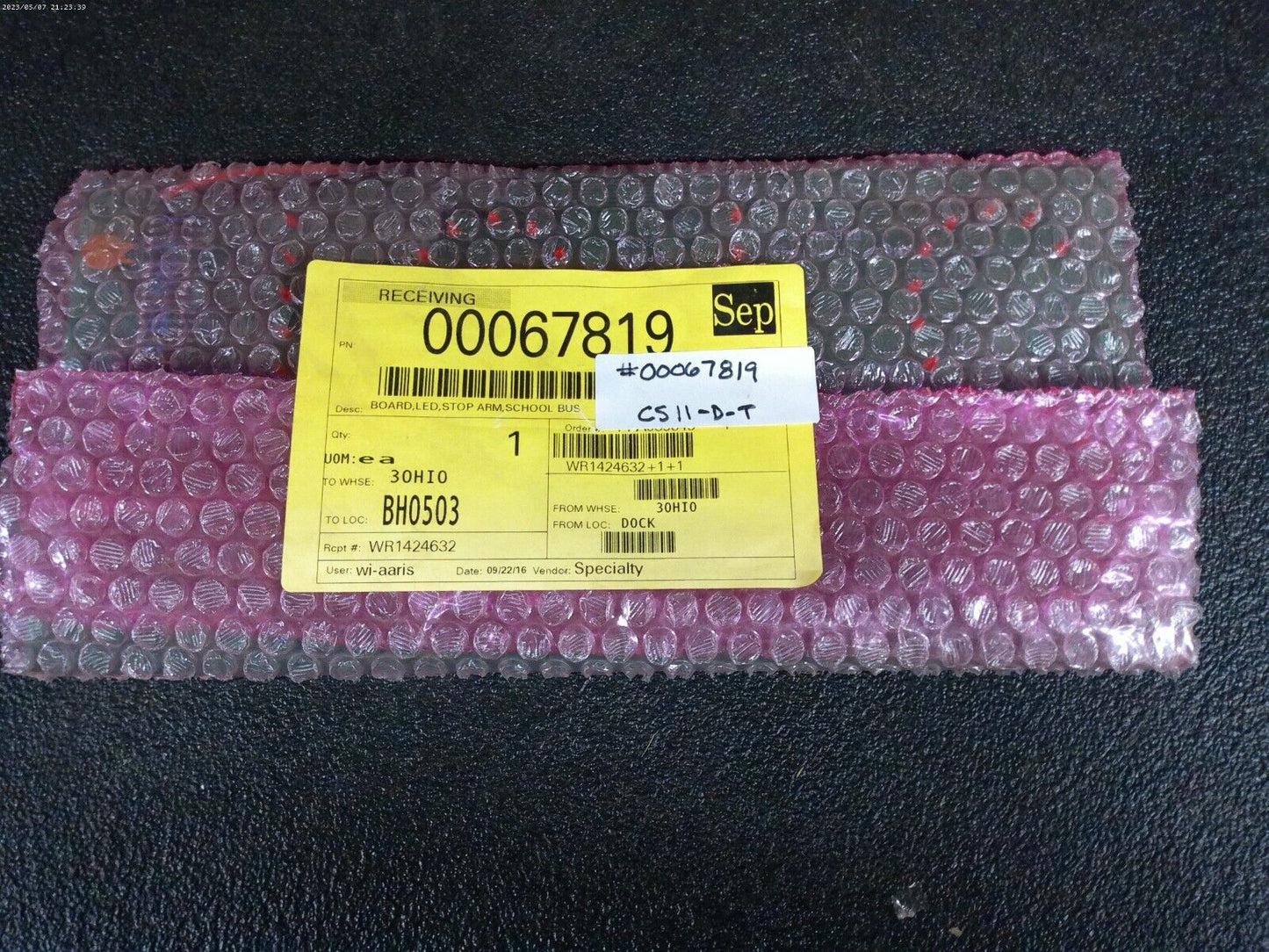 BlueBird School Bus Part 00067819 Board, LED, Stop Arm | CS11-D-T