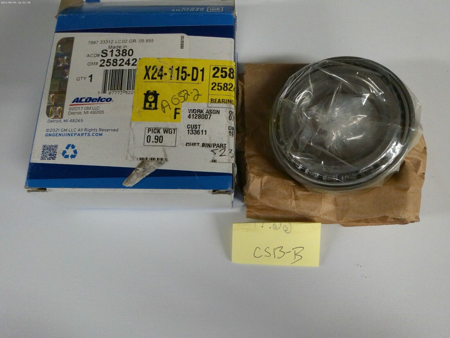 GM OEM Rear Differential-Side Bearing 25824250 | CS13-B