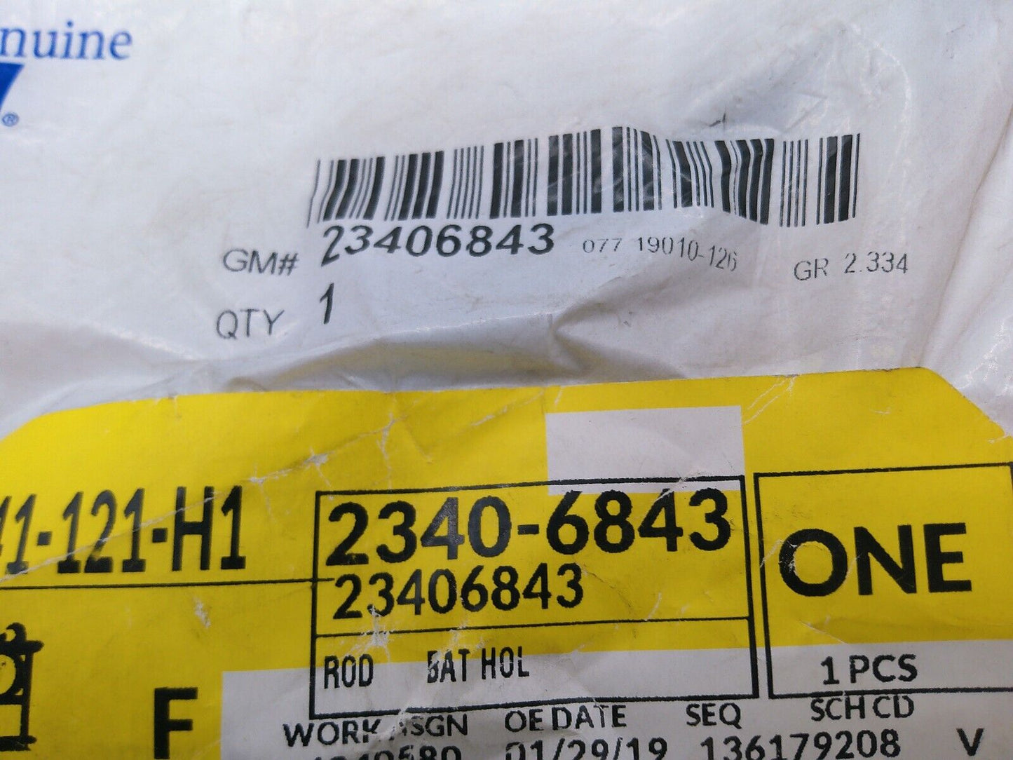 Genuine GM BATTERY HOLD DOWN RETAINER ROD 23406843 | OS2-03-C