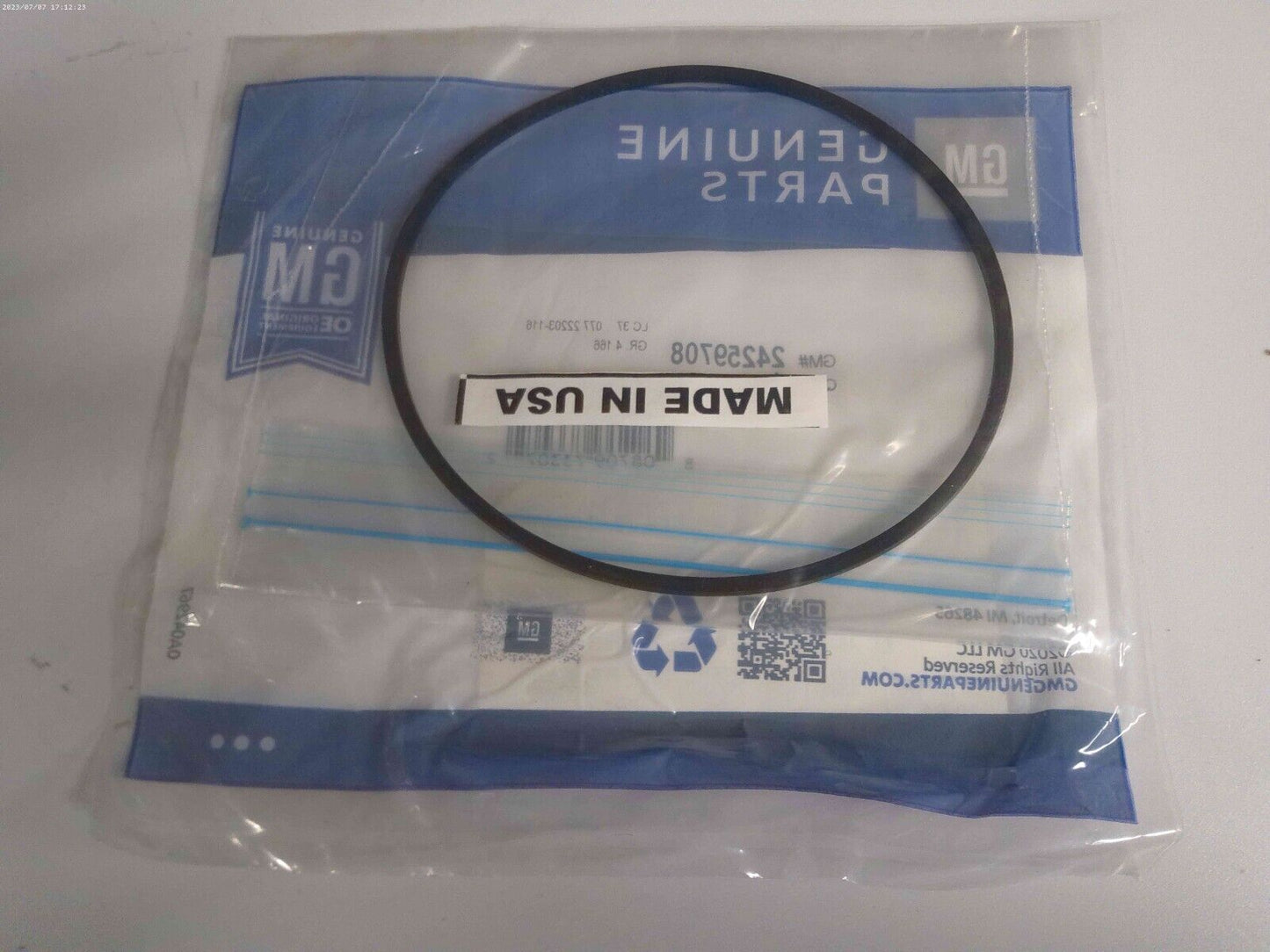 Genuine OEM GM Automatic Transmission Clutch Piston Dam Seal 24259708 | OS6-13