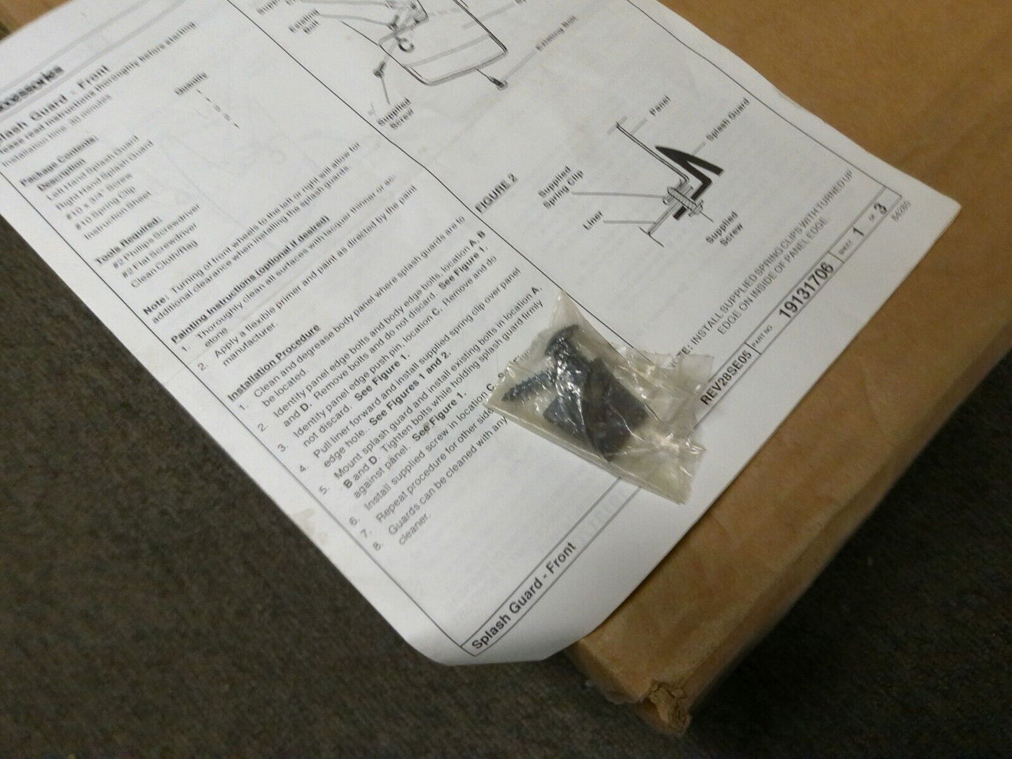 Genuine GM 2002-2014 Chevrolet GMC Front Splash Guards 19212820 | CS10C