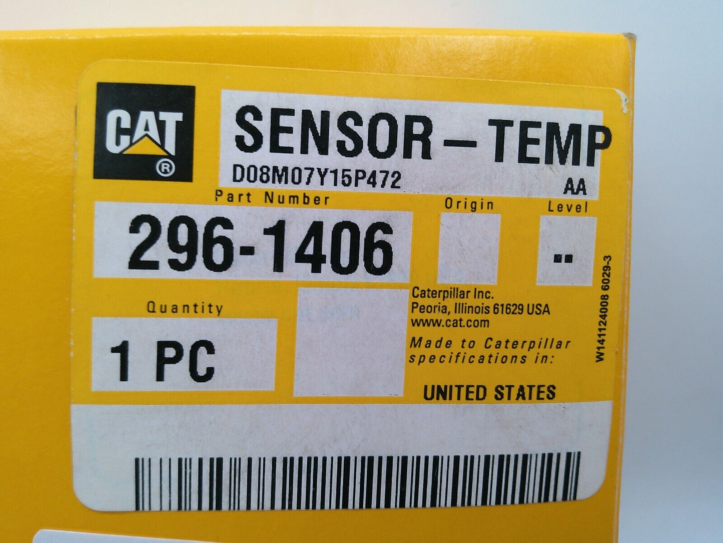 Genuine OEM CAT Caterpillar 296-1406 Temperature Sensor | CS12-C-T