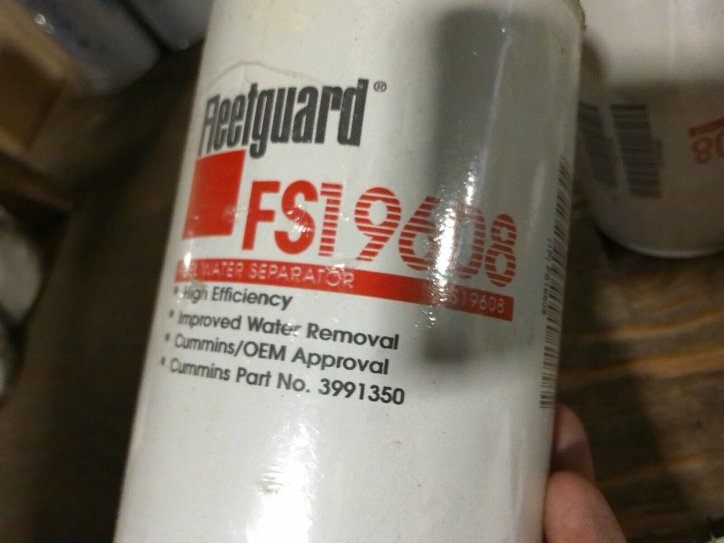 Lot of (3) Fleetguard FS19608 Fuel/Water Separator Filters | WD30-1