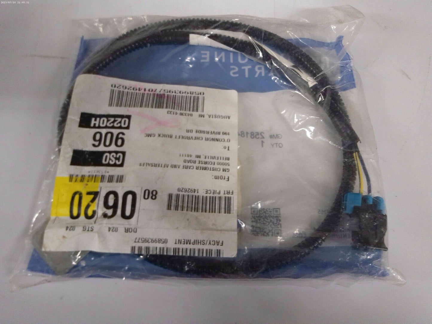 GM Genuine Parts 25818498 ABS Wheel Speed Sensor Wiring Harness | OS6-04