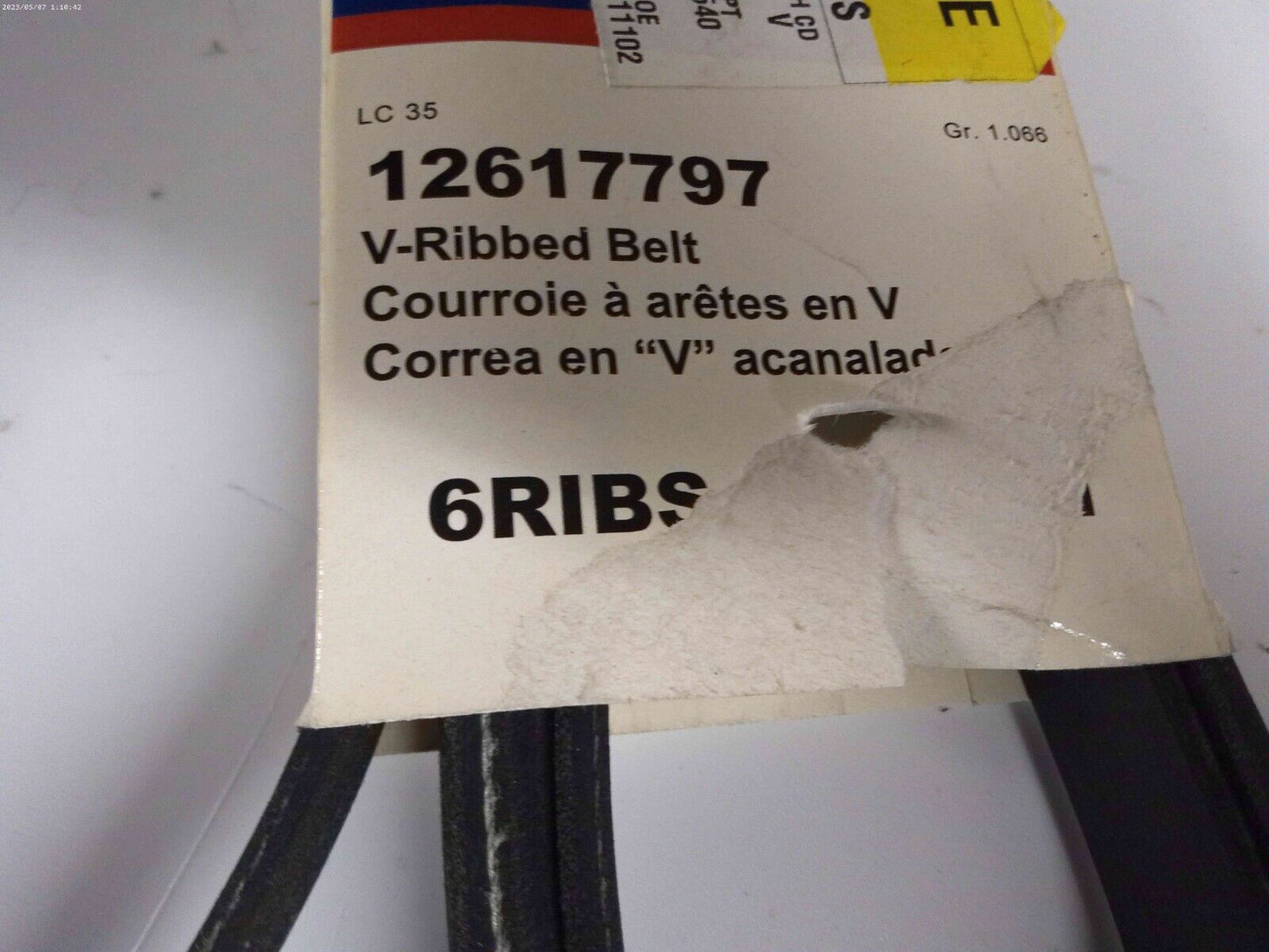 Genuine OEM 12617797 Serpentine Belt ACDelco GM | CS12-C-T