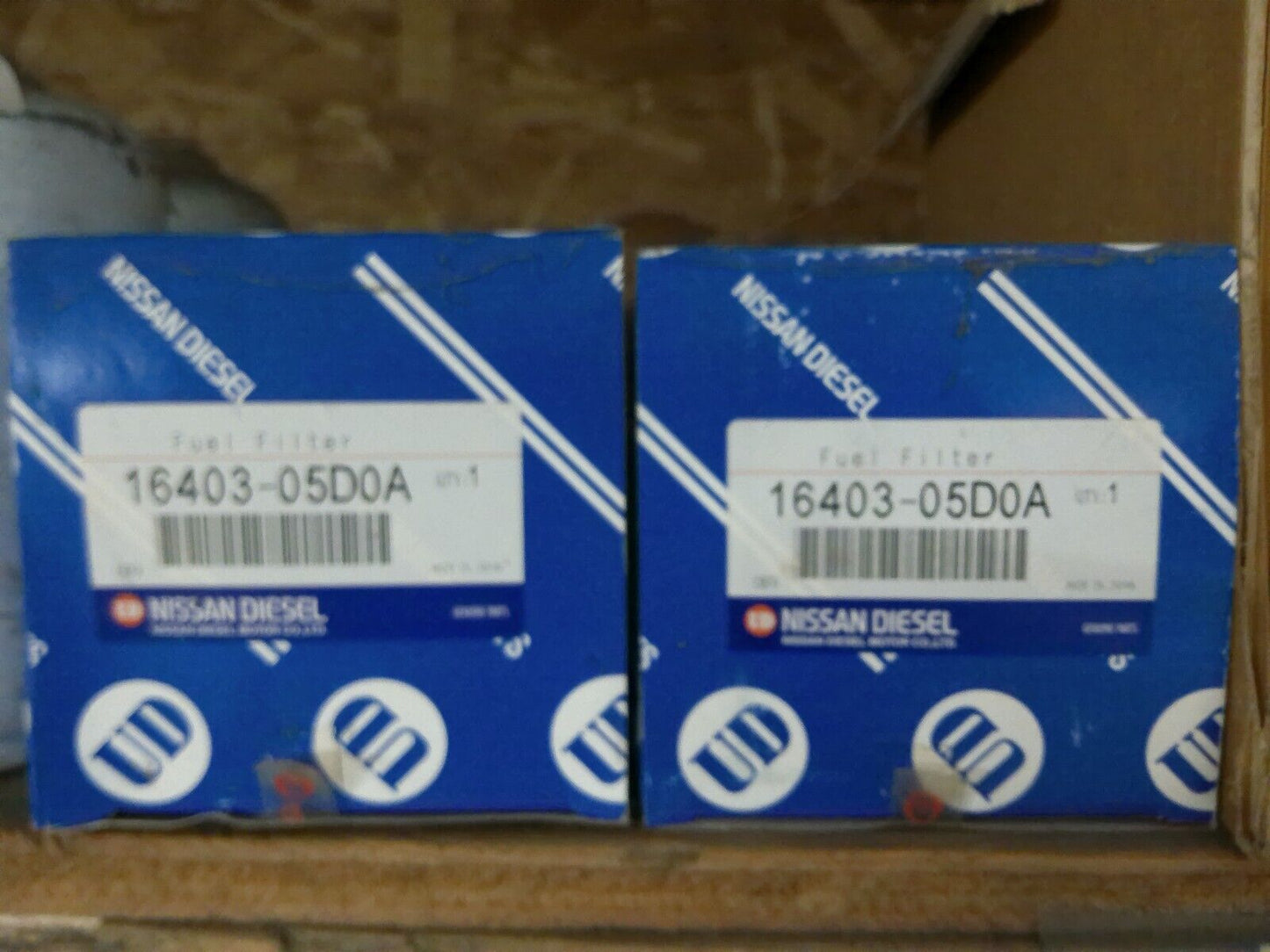 Lot of (2) Genuine OEM 16403-05d0a Nissan Diesel UD Truck Fuel Filters | WD12-1