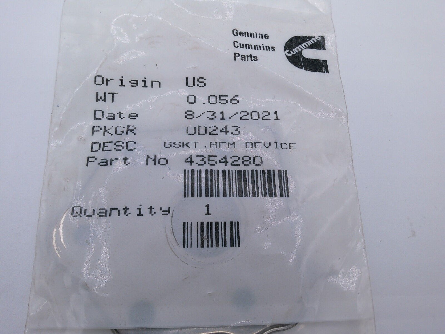 Genuine OEM CUMMIMS AFM Device Gasket 4354280 | VM2-01-C