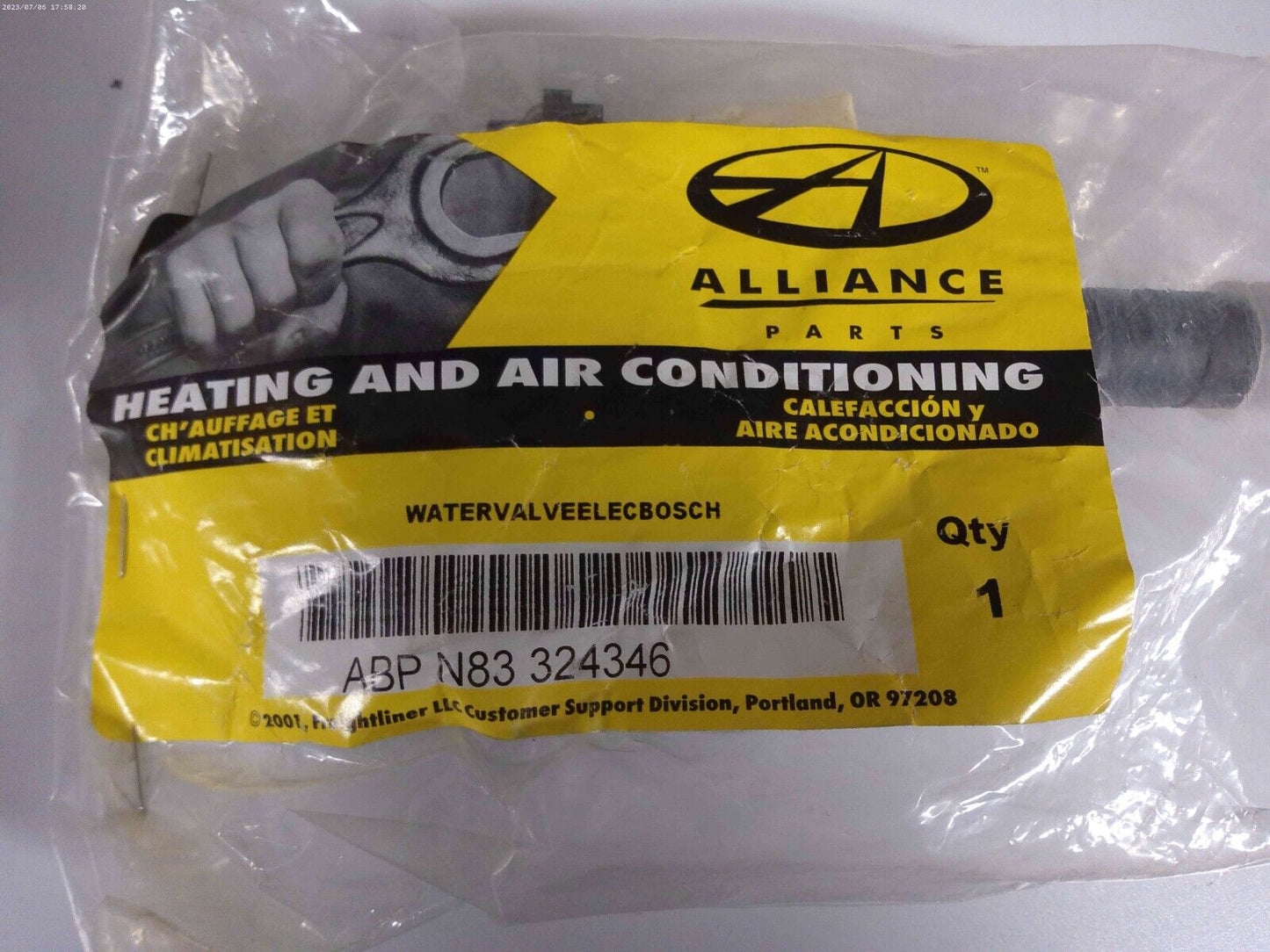 ABP/N83-324346 Water Control Valve Aliance OEM Freightliner | OS6-12