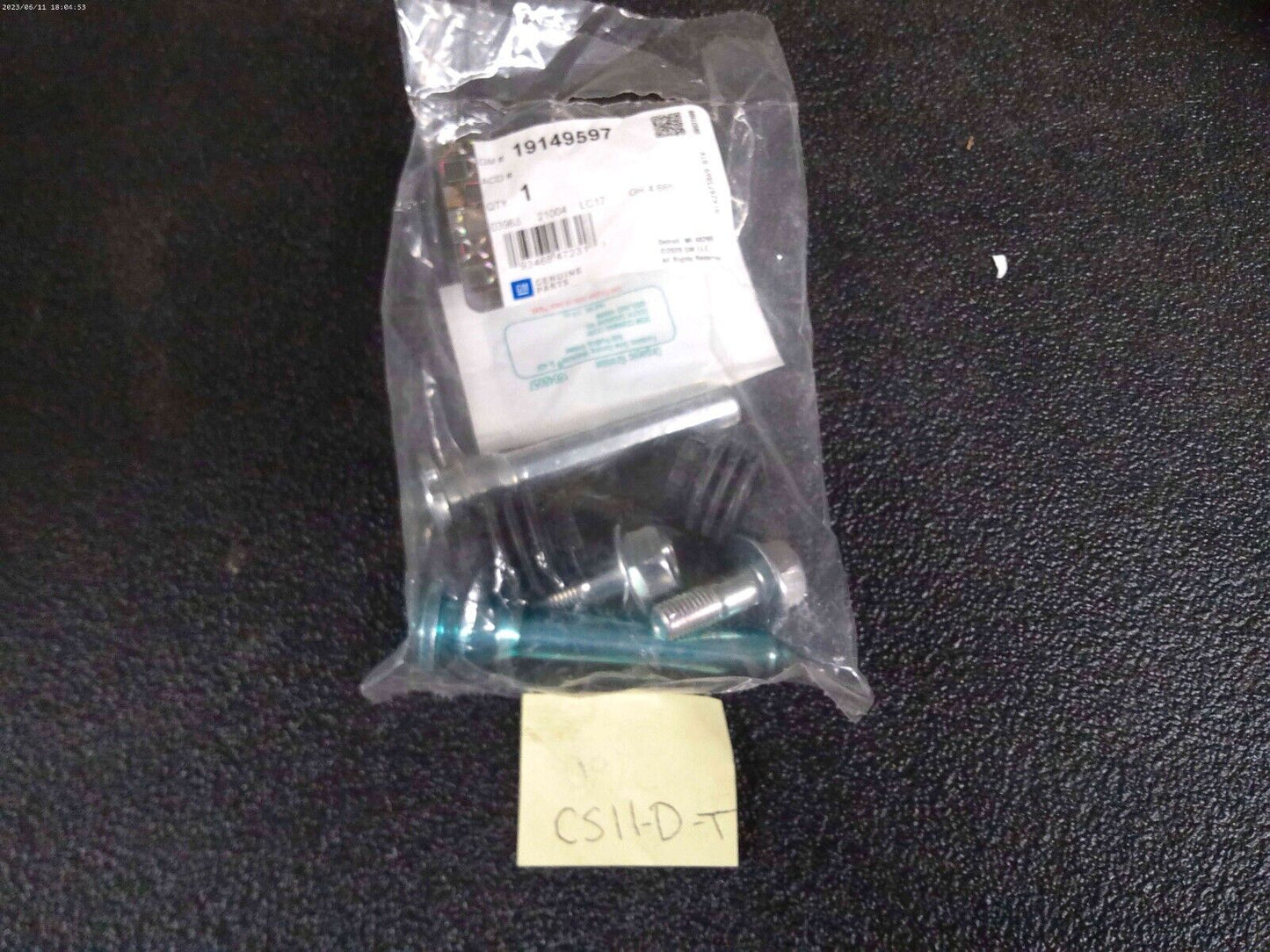 GM 19149597 Pin Kit, Rear Brake Caliper Guide set | CS11-D-T