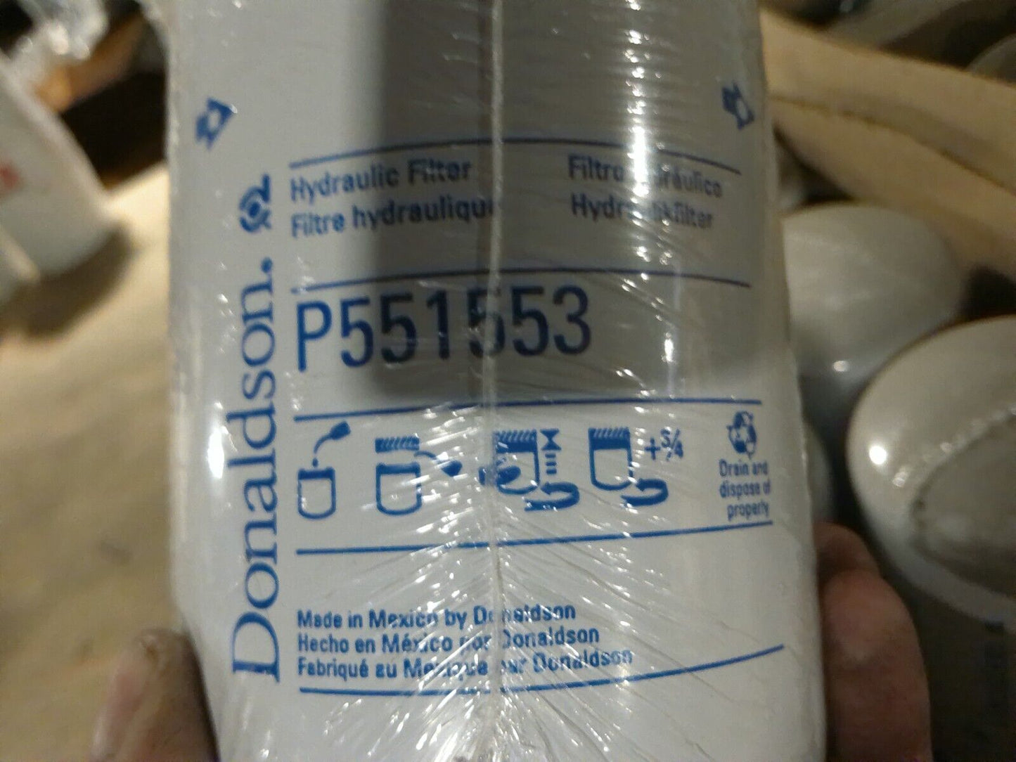 Lot of (10) Donaldson P551553 Spin On Hydraulic Filters | WD19-1