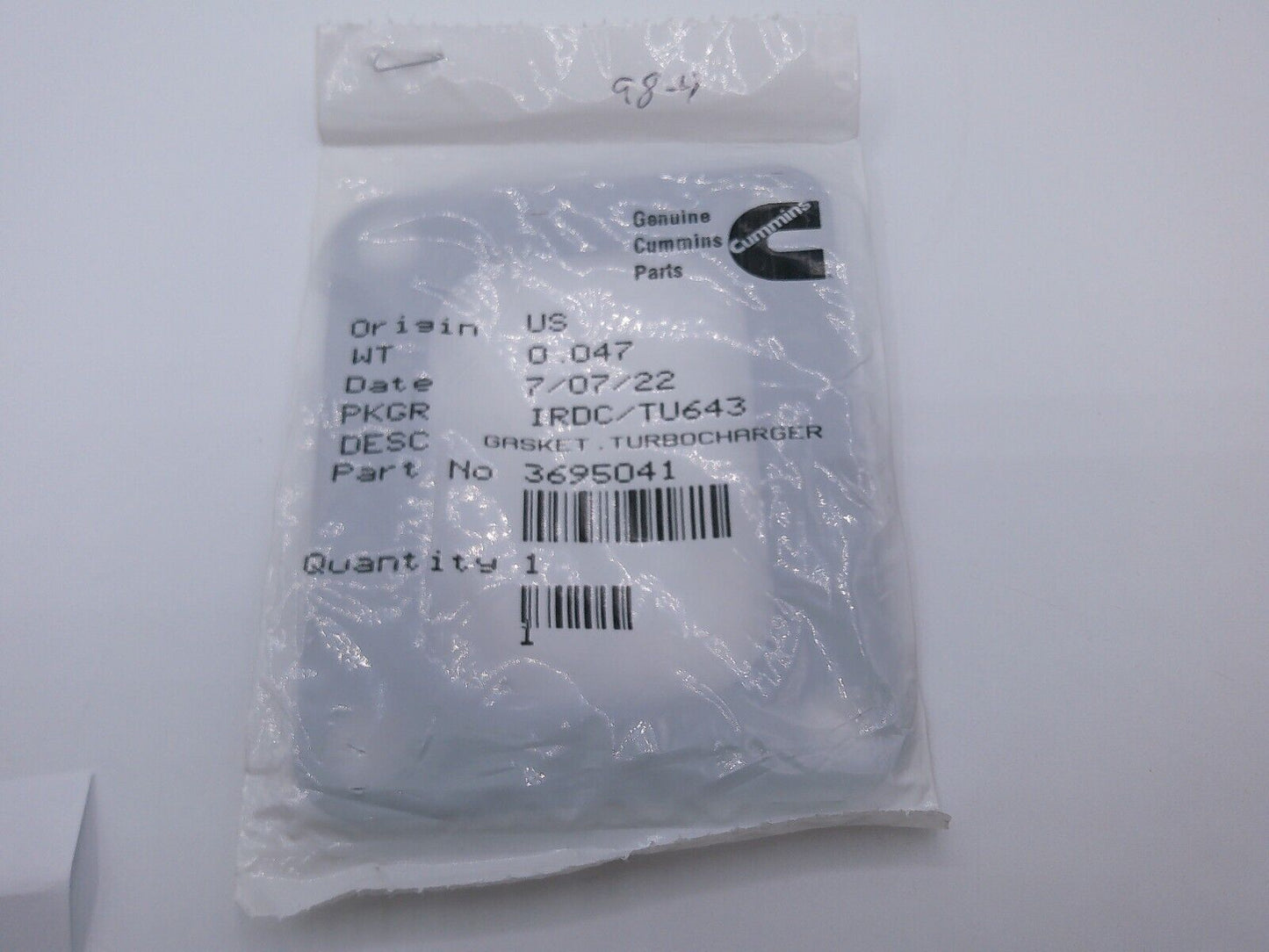 Genuine OEM Cummins Turbocharger Gasket 3695041 | VM2-01-A