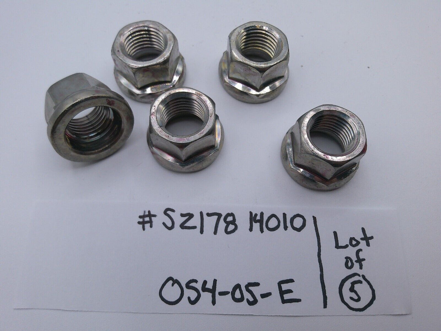 Lot of (5) Genuine OEM Hino SZ17814010 Flange Nuts | OS4-05-E