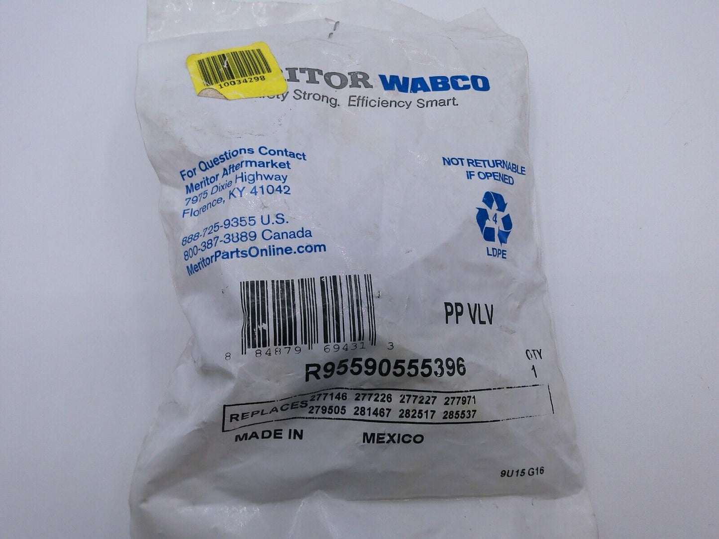 BlueBird Bus: 10034298 (Arvin Meritor® R95590555396) 65psi Valve | DSK-02-1E