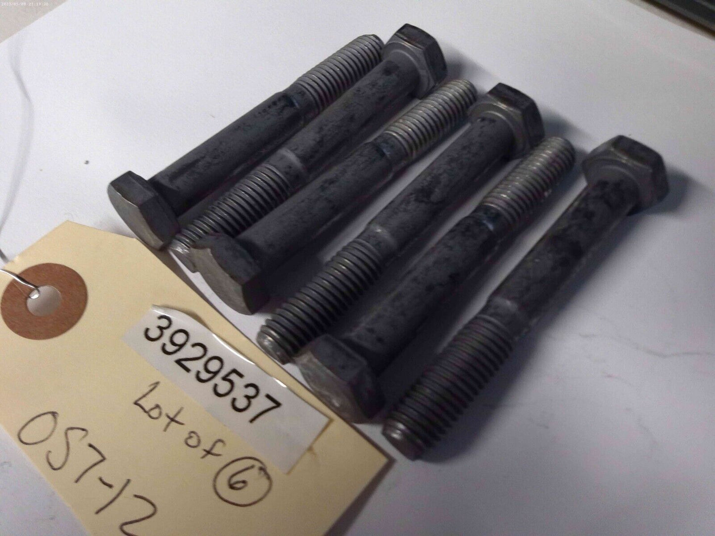 Genuine Cummins 3929537 Exh Manifold Bolts Lot of (6) | OS7-12
