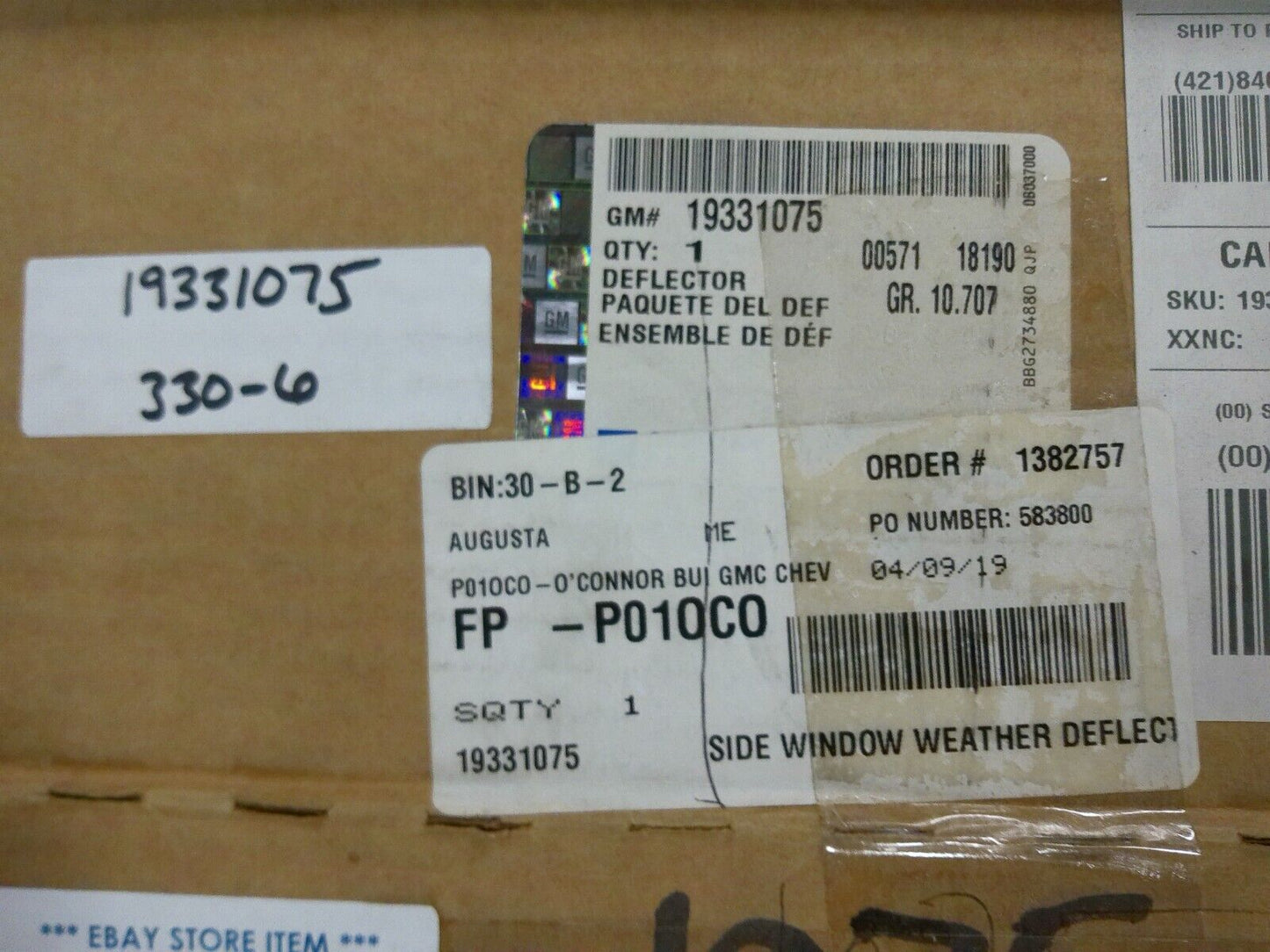 Genuine GM OEM Air Deflector Side Windows Set of 4 Package 19331075 | 330-6