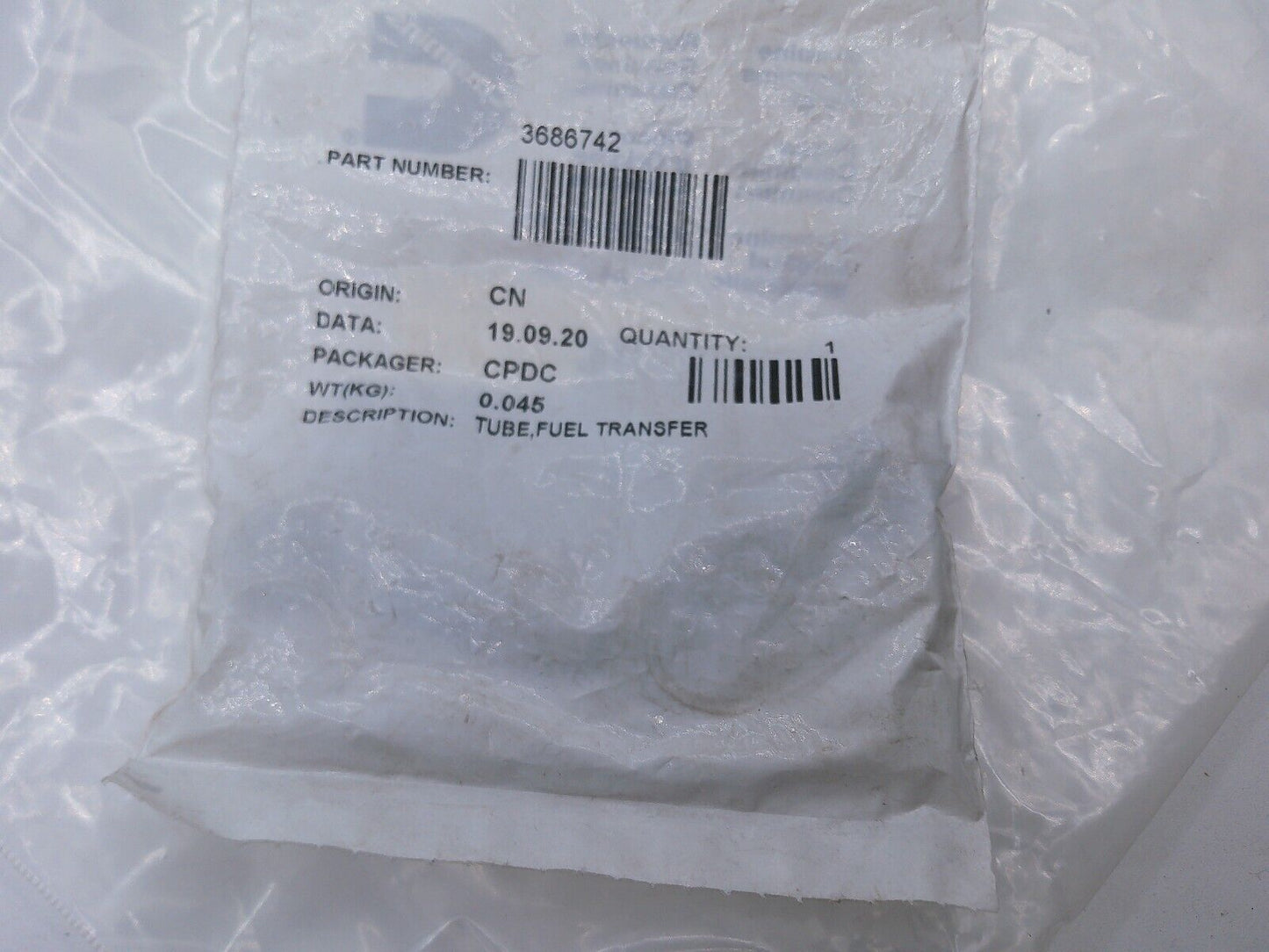 Genuine OEM Cummins Fuel Transfer Hose 3686742 | DSK-02-4-C