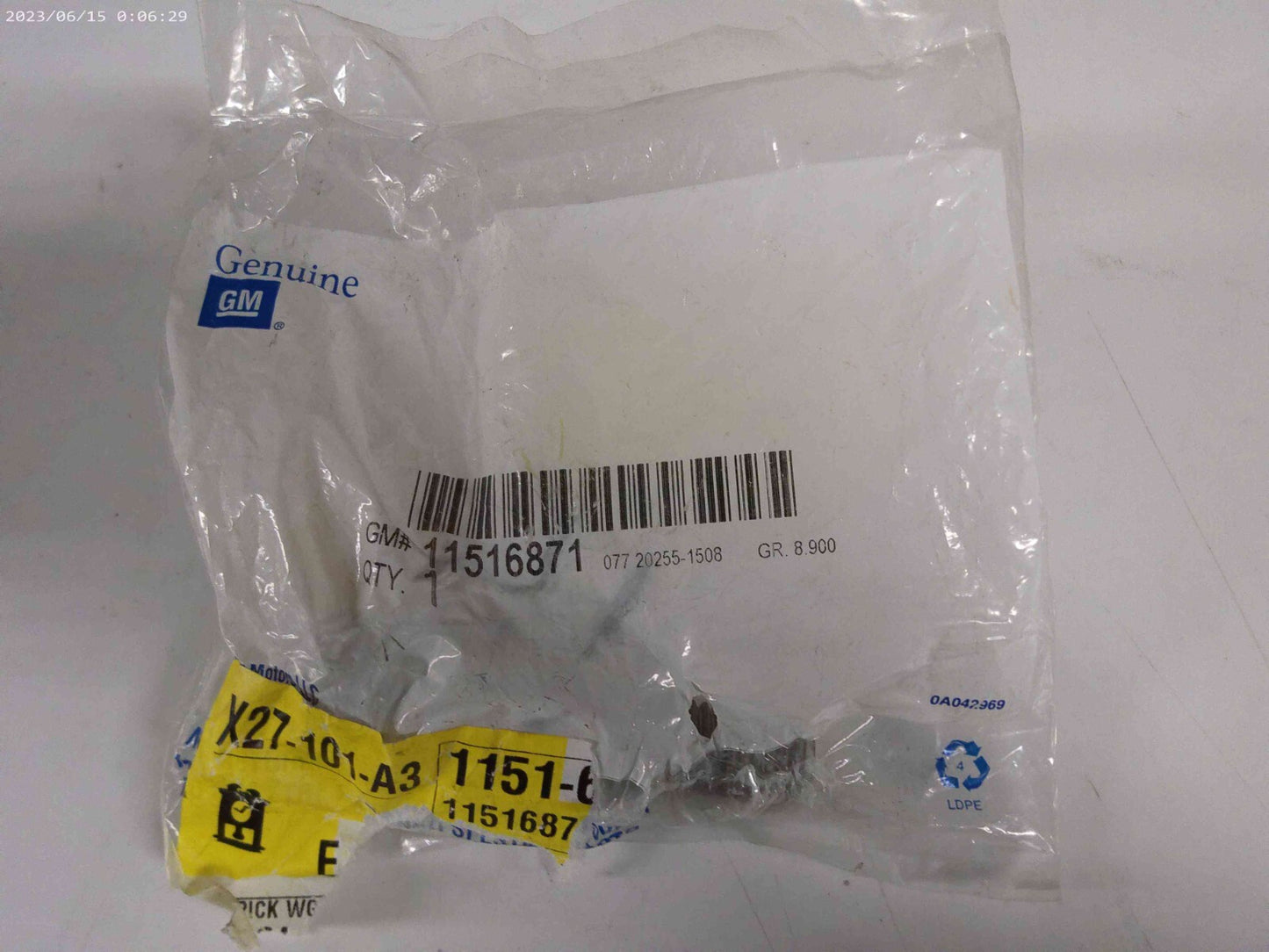 Genuine oem GM Bolt 11516871 Qty. (1) | OS7-06-C