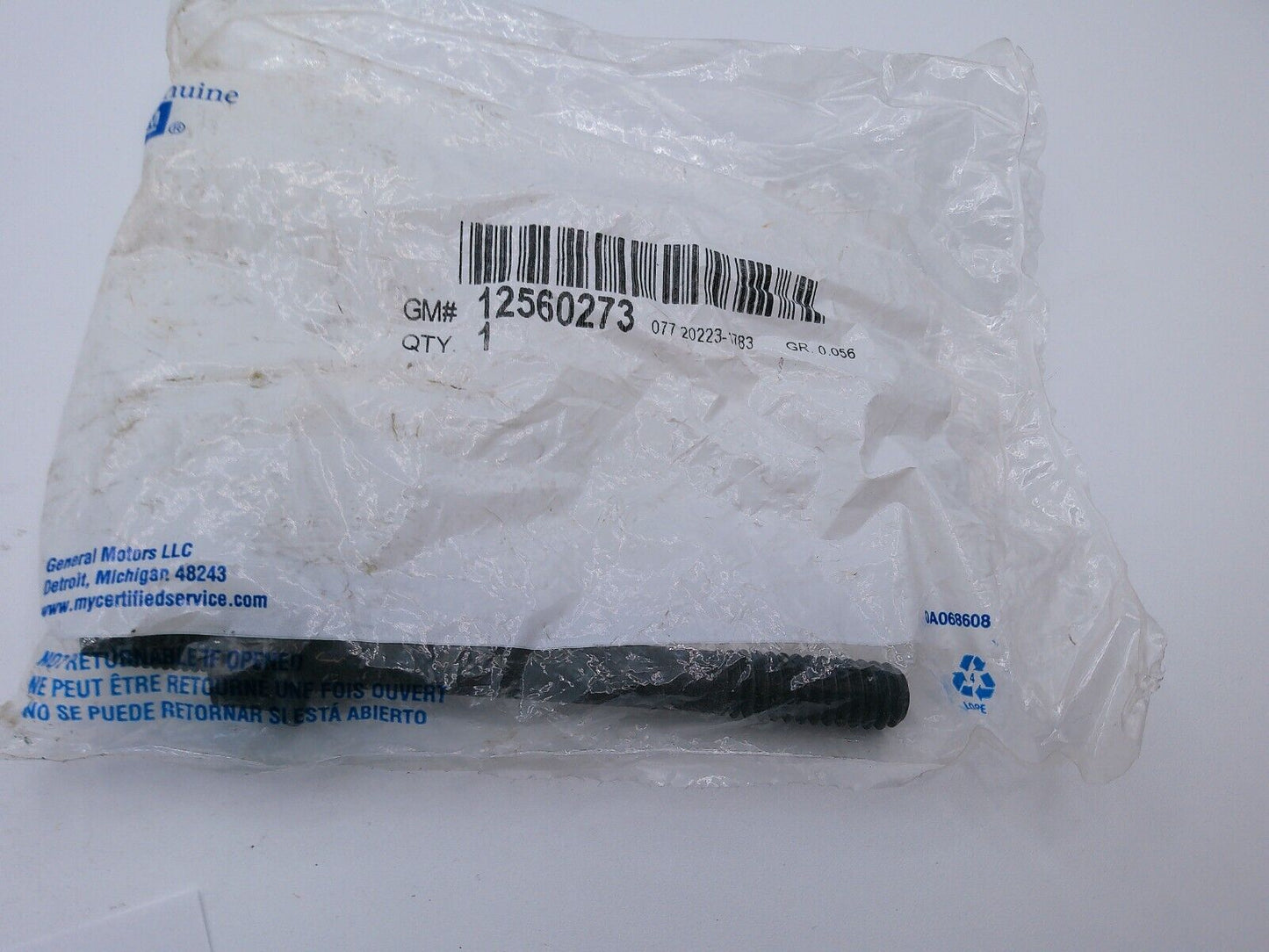 Genuine OEM GM Crankshaft Bearing Cap Stud 12560273 | OS4-04-E