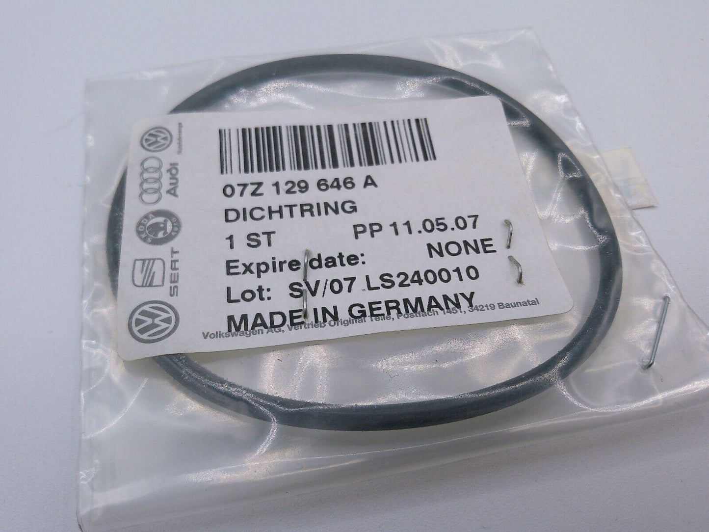 Genuine OEM VW O-Ring Seal Gasket 07Z-129-646-A | OS3-05-D