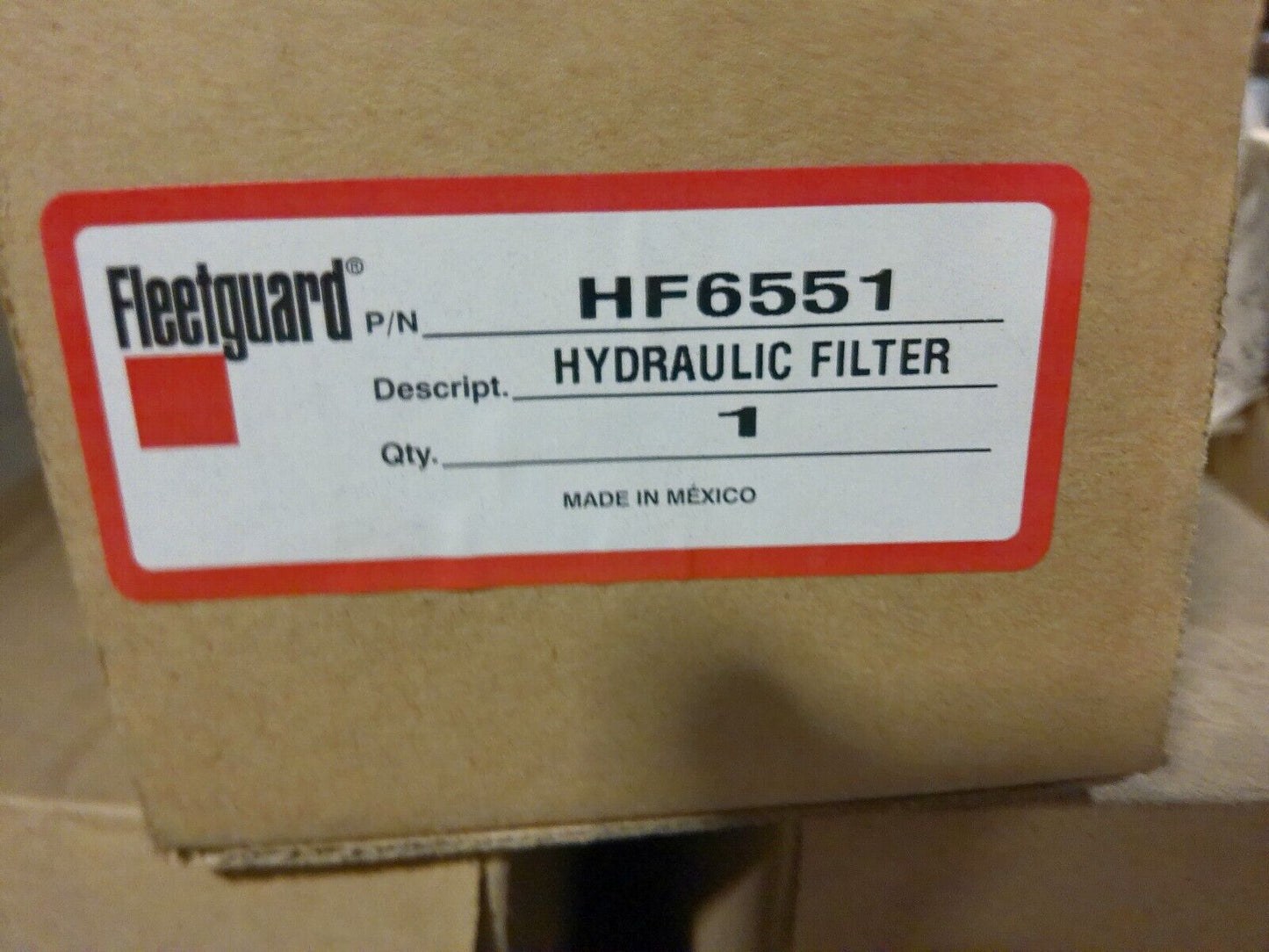 Lot of (3) Genuine Fleetguard Hydraulic Filters - HF6551 | WD32-1