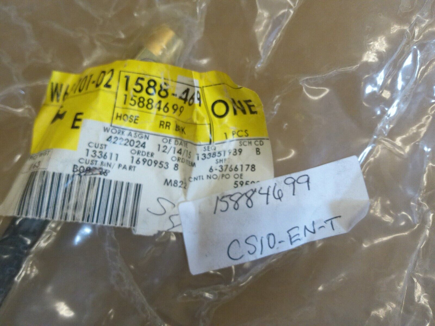 GENUINE OEM ACDELCO GM 15884699 BRAKE HYDRAULIC HOSE | CS10-EN-T