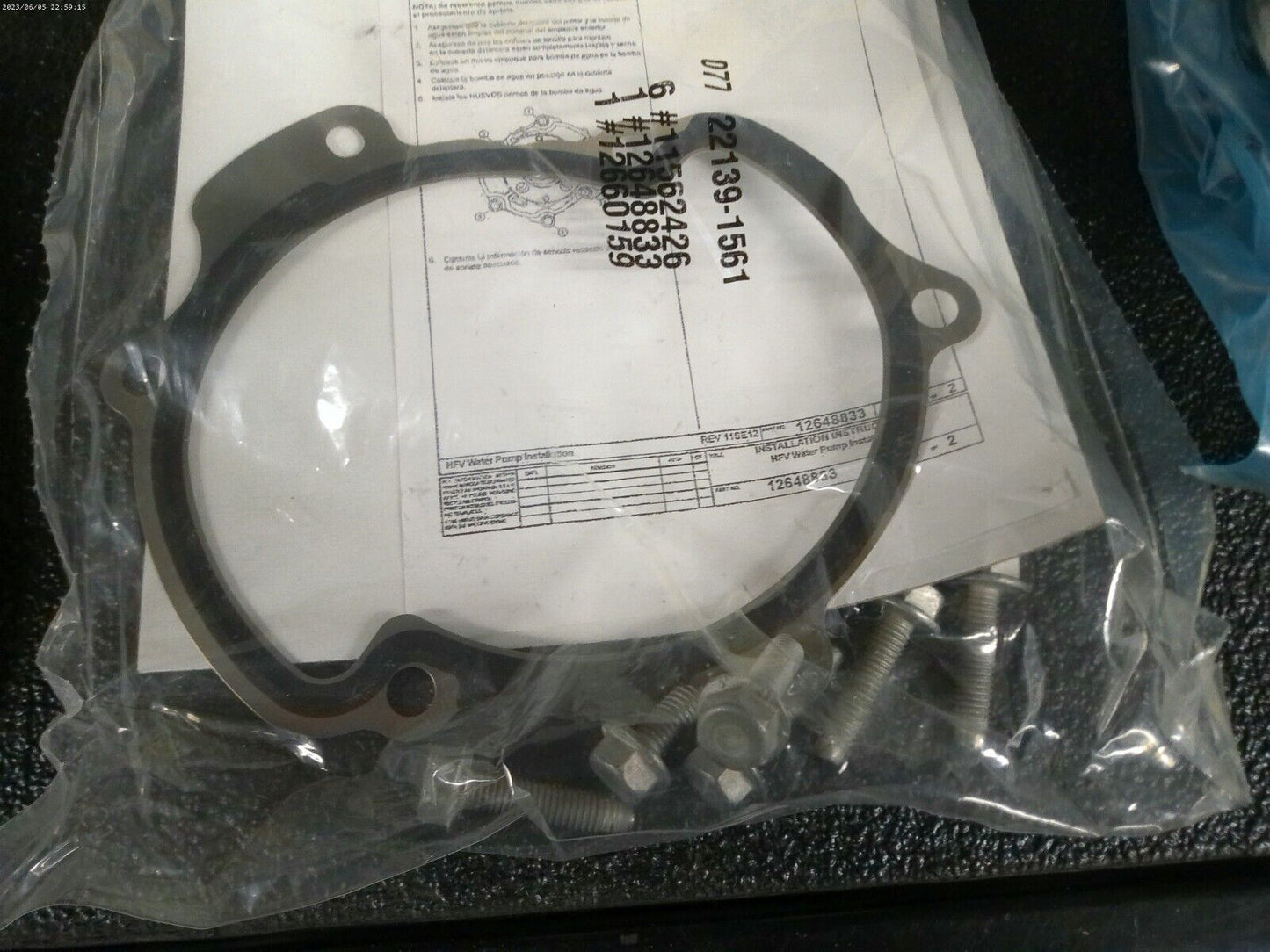 Water Pump Kit, Genuine OEM GM 12657499 or ACDelco 251-749 | CS13-E