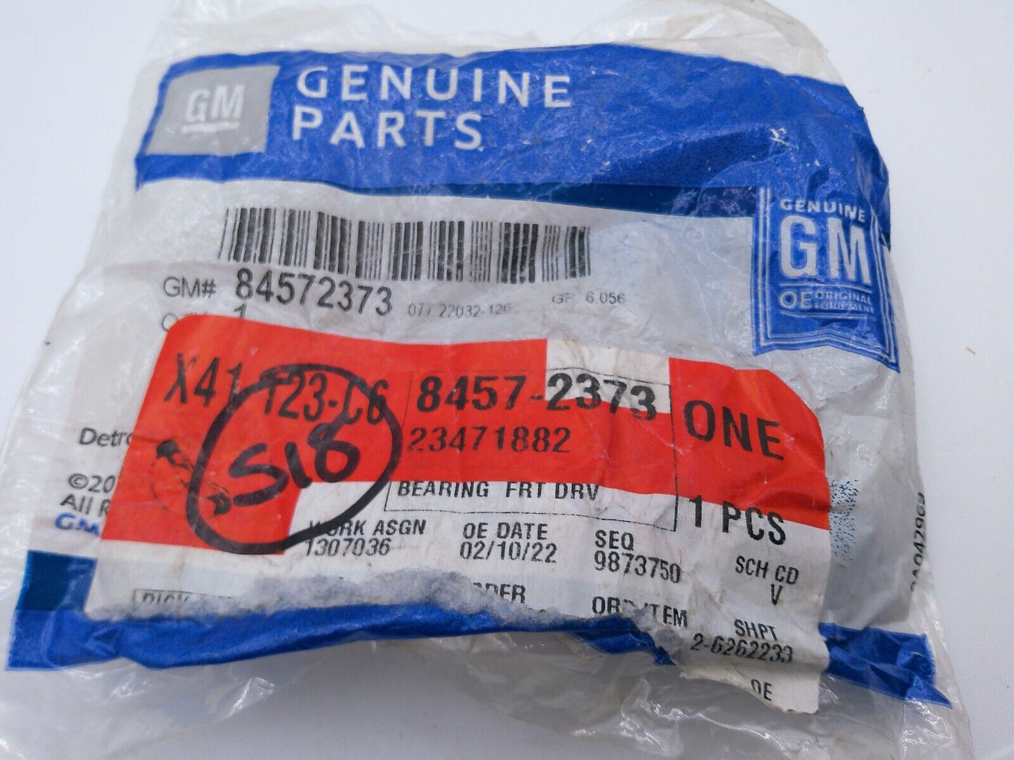 Genuine OEM GM Front Drive Axle Inner Shaft Bearing 84572373 | OS4-08-C