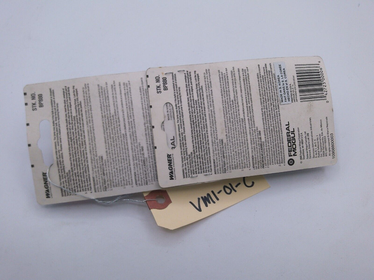Lot of (2) Wagner BP880 Fog / Driving Halogen Bulbs 12V | VM1-01-C-2