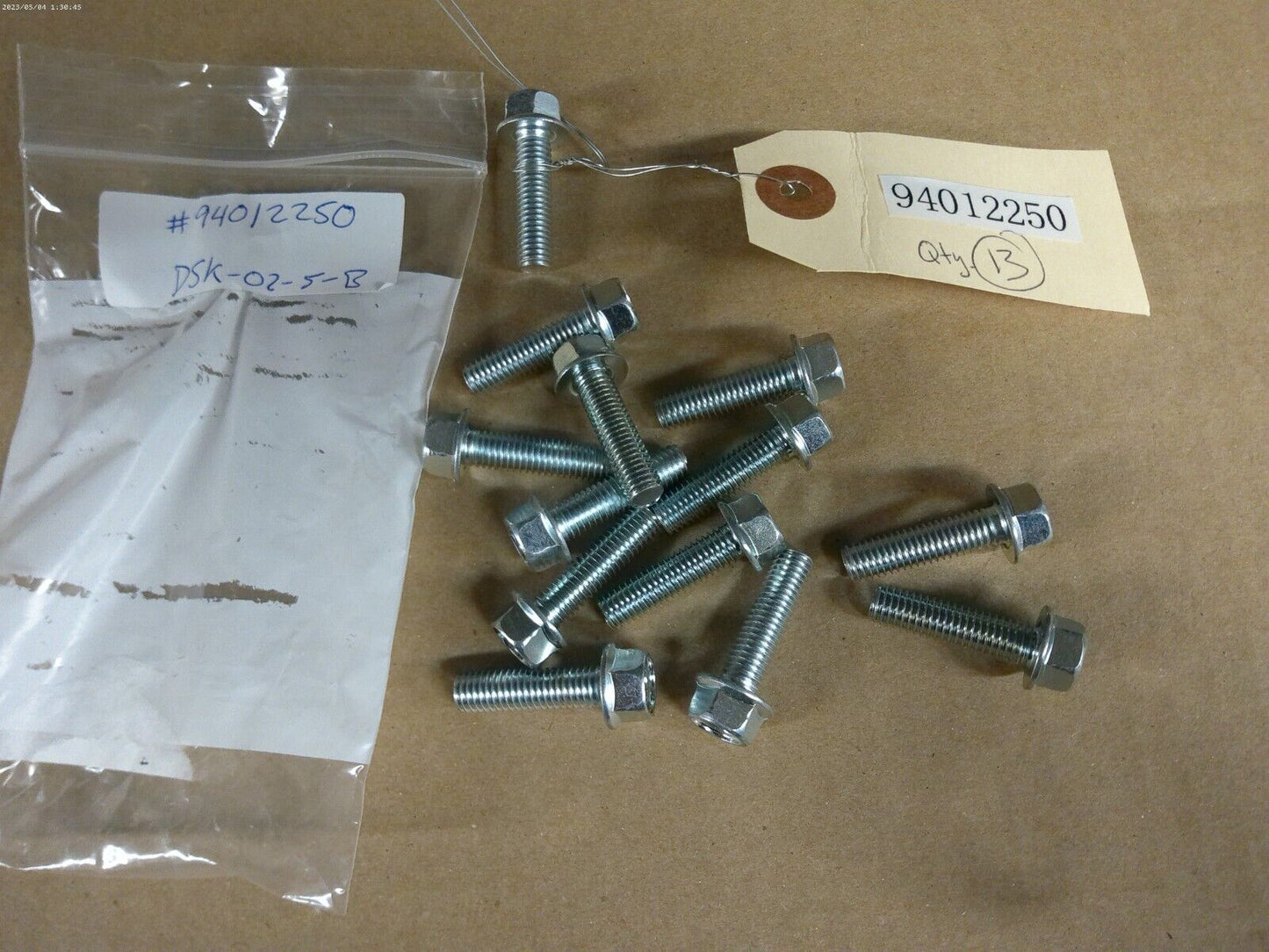INTAKE MANIFOLD BOLT Lot OF (13) NEW 0-28050-830-0 GM PN 94012250 | DSK-02-5-B
