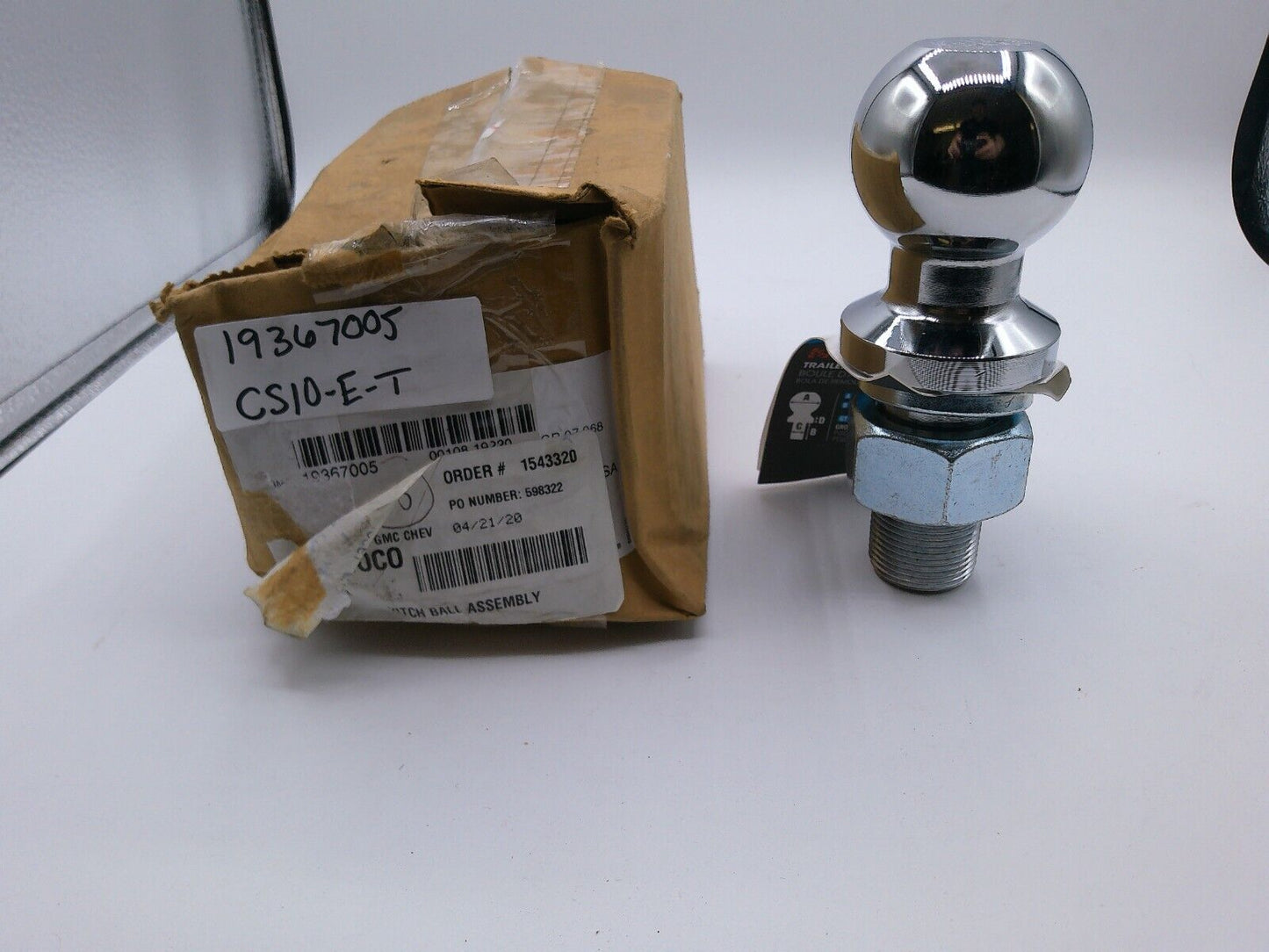 OEM Curt GM 19367005 Trailer Ball Hitch 2-5/16” Ball | CS10-E-T