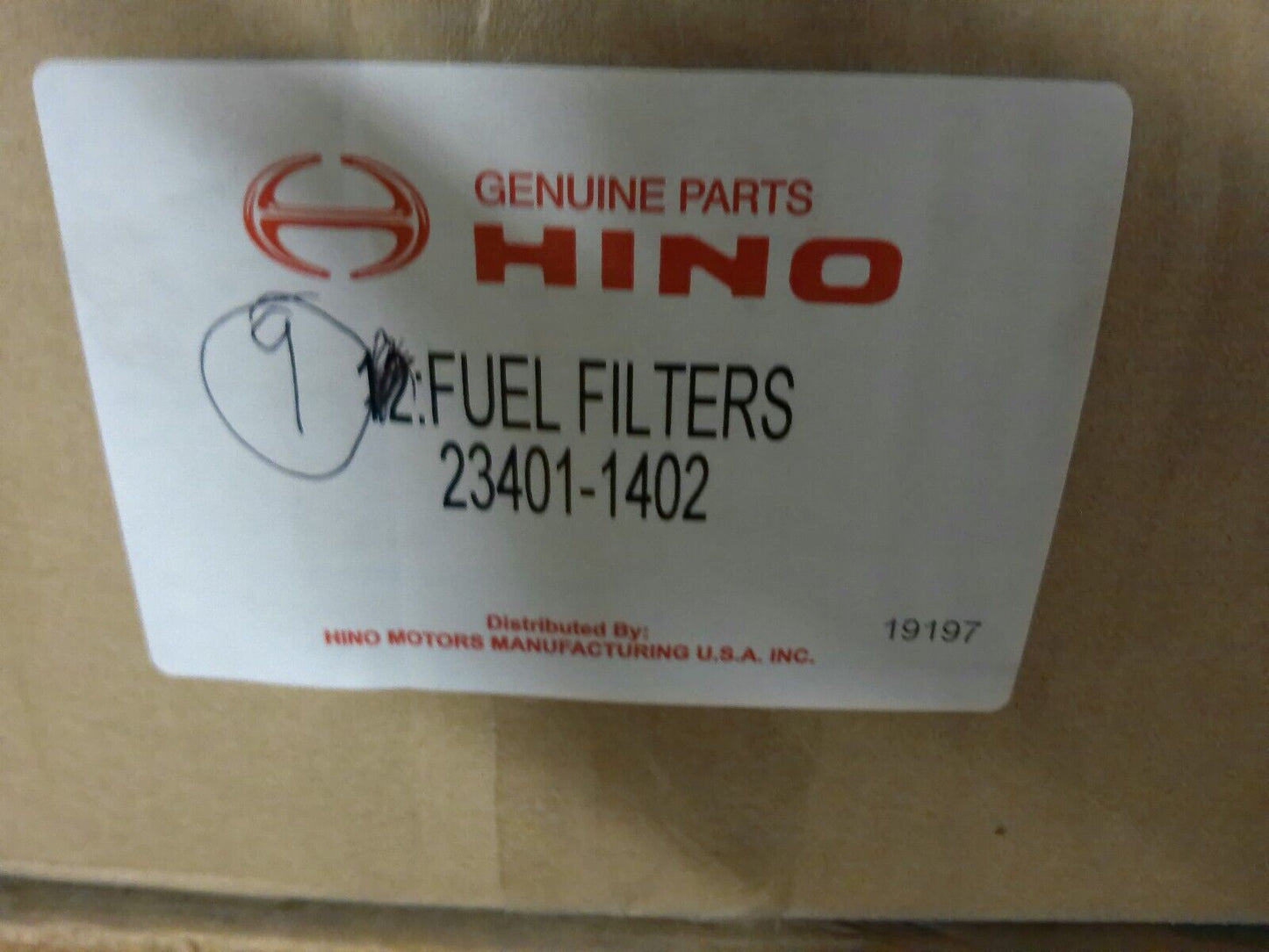 Lot of (9) Genuine OEM Hino Secondary Fuel Filters 23401-1402 | WD11-2