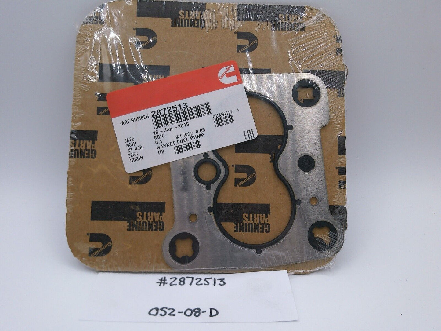 Genuine OEM CUMMINS ISX Fuel Pump Gasket 2872513 | OS2-08-D