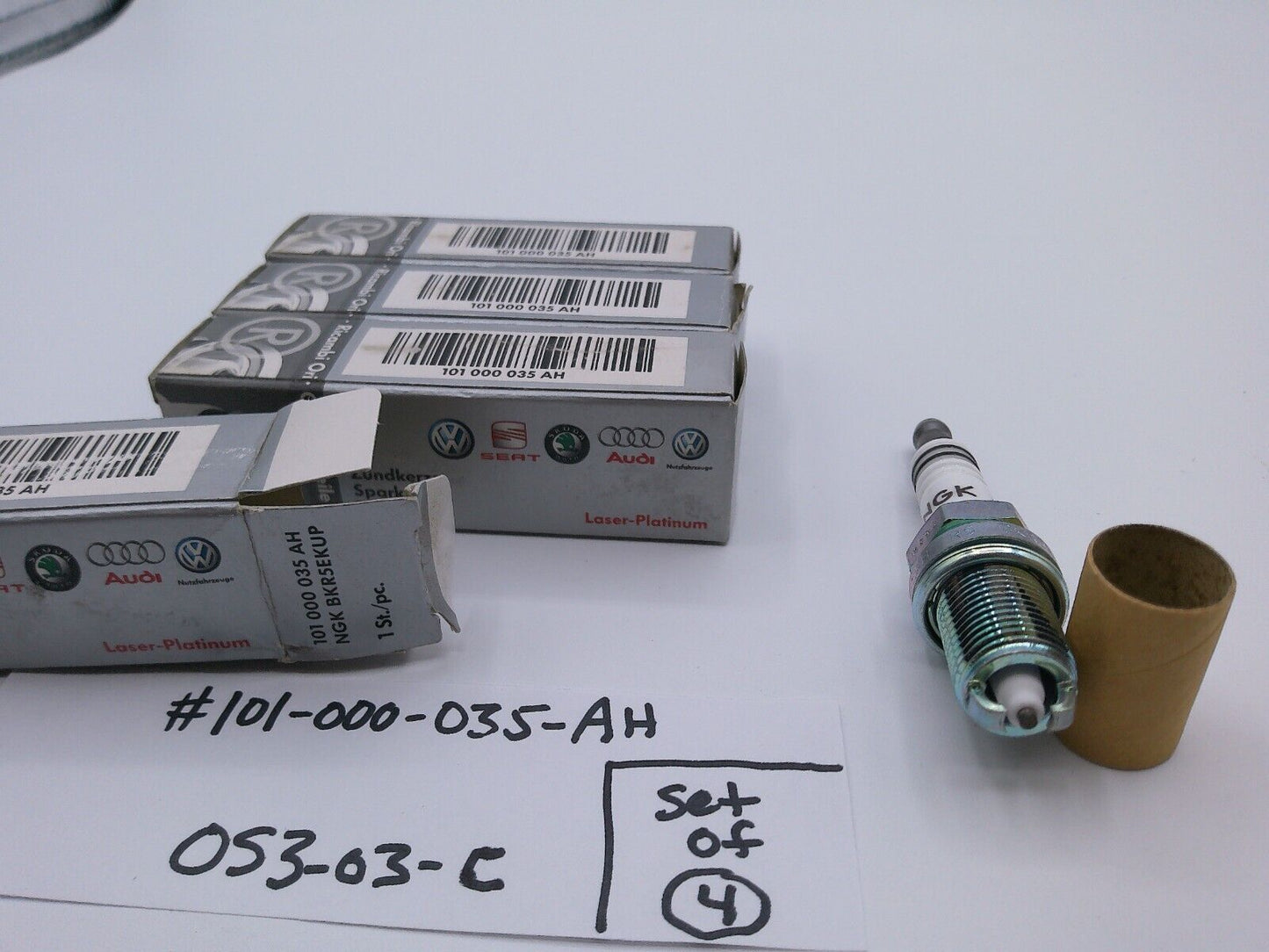 Genuine OEM Volkswagen 101-000-035-AH Spark Plug Lot/Set of (4) | OS3-03-C