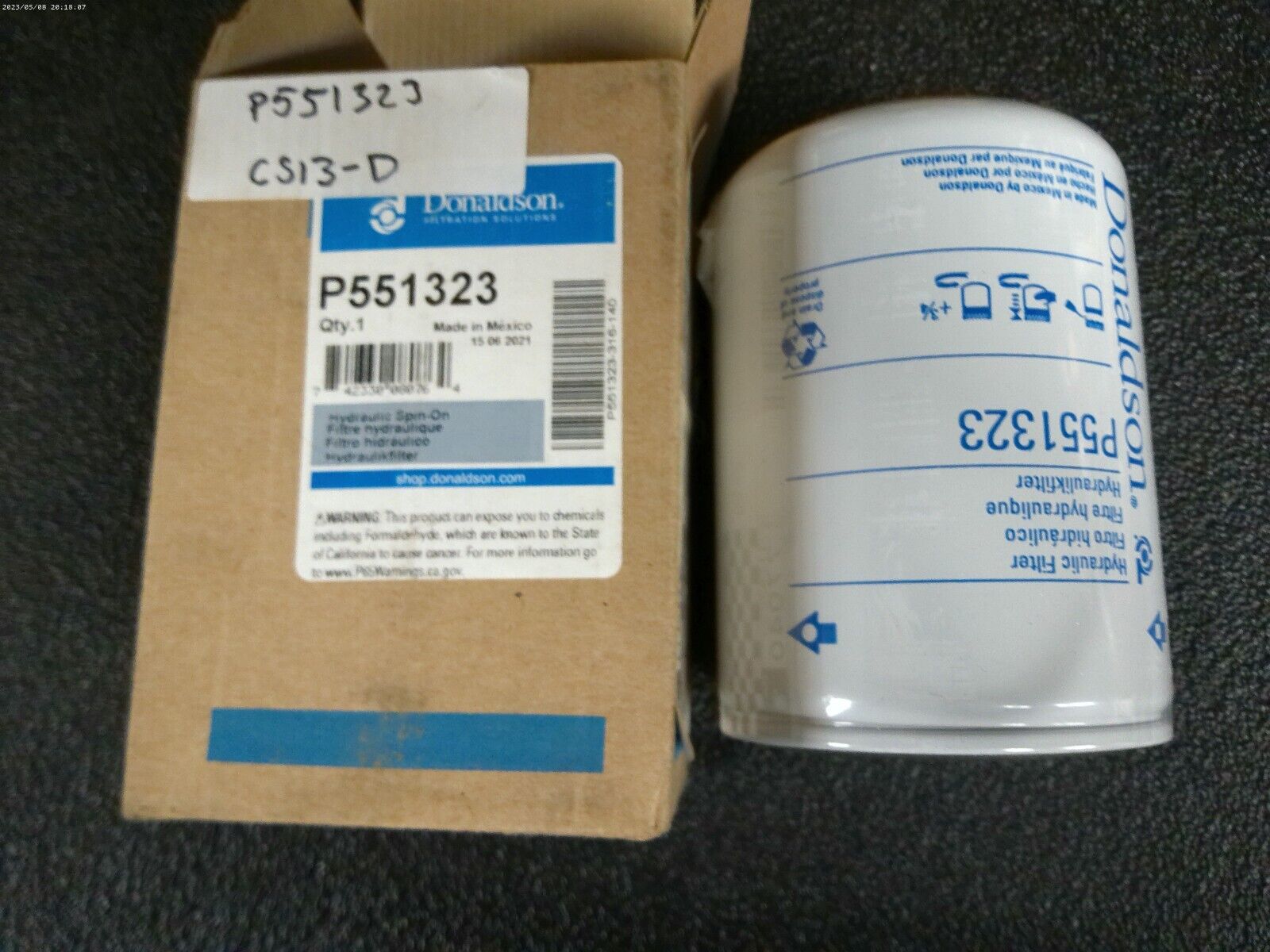 Donaldson P551323 Hydraulic Filter Spin-On | CS13-D