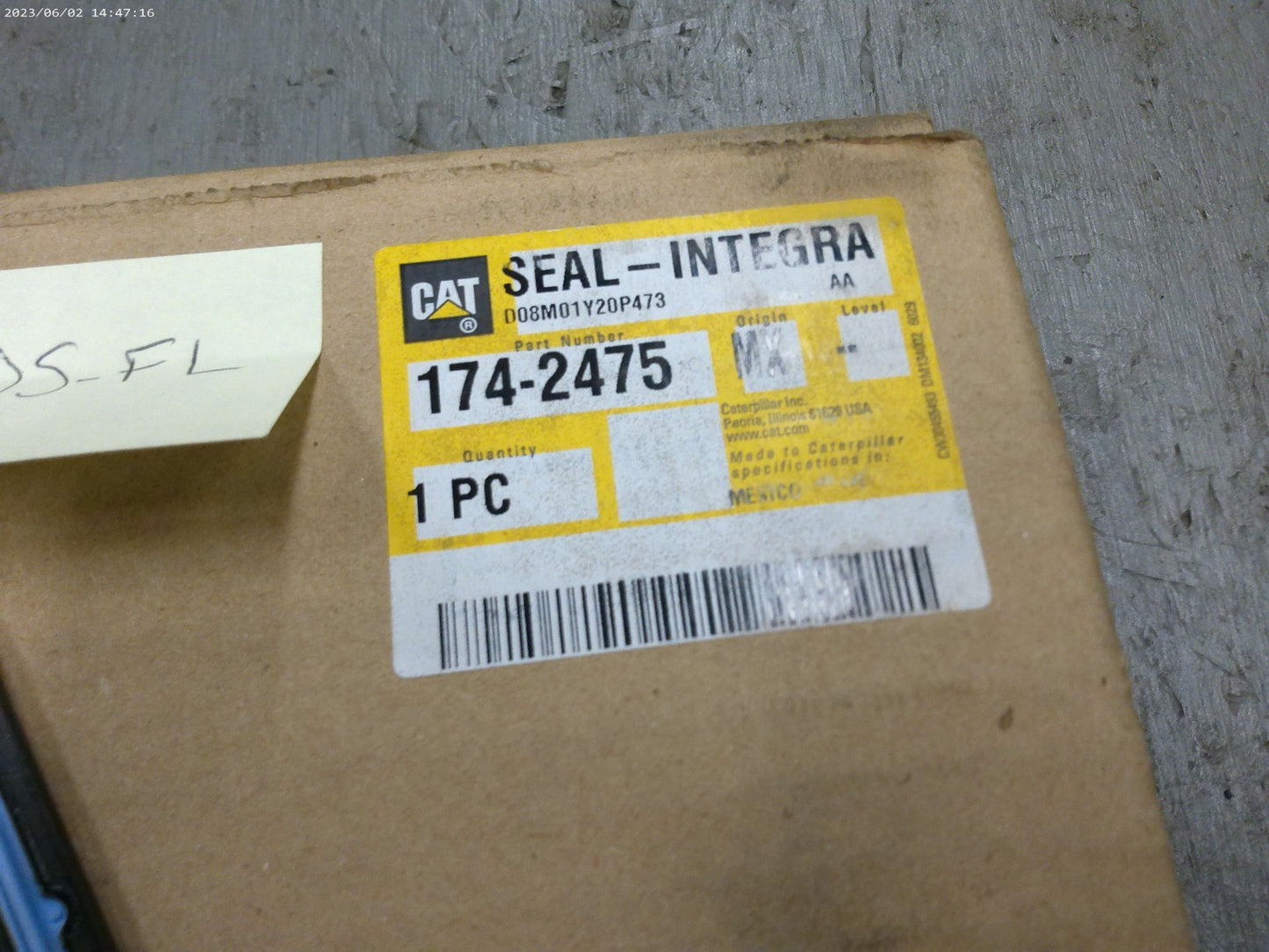 Genuine Cat 174-2475 , 2.94mm Thickness Integral Edge Bonded Seal Gasket | OS-FL