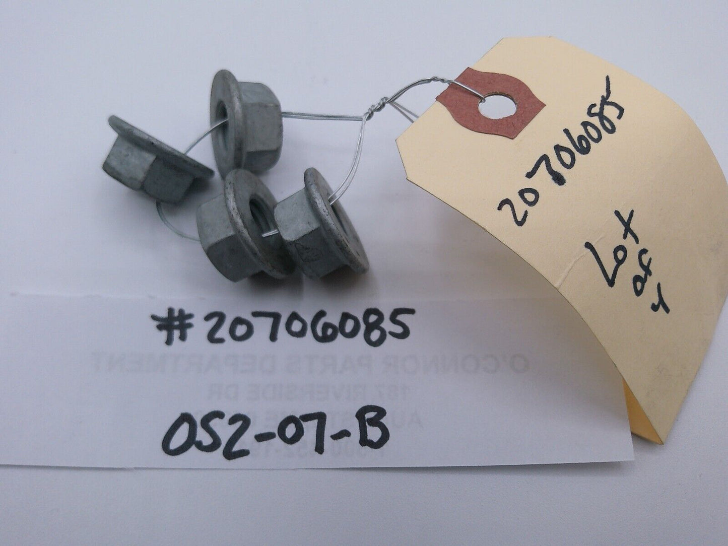 Lot of (4) Mack Truck 20706085 Lock Nut | OS2-07-B