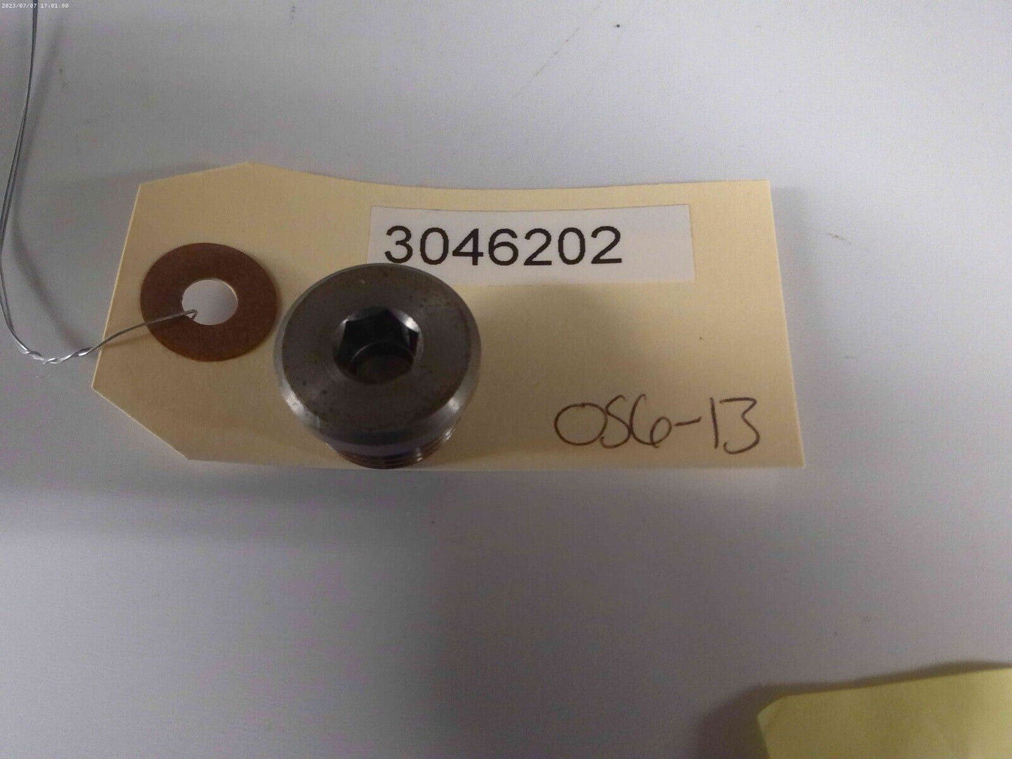 Genuine OEM CUMMINS PLUG, THREADED 3046202 | OS6-13