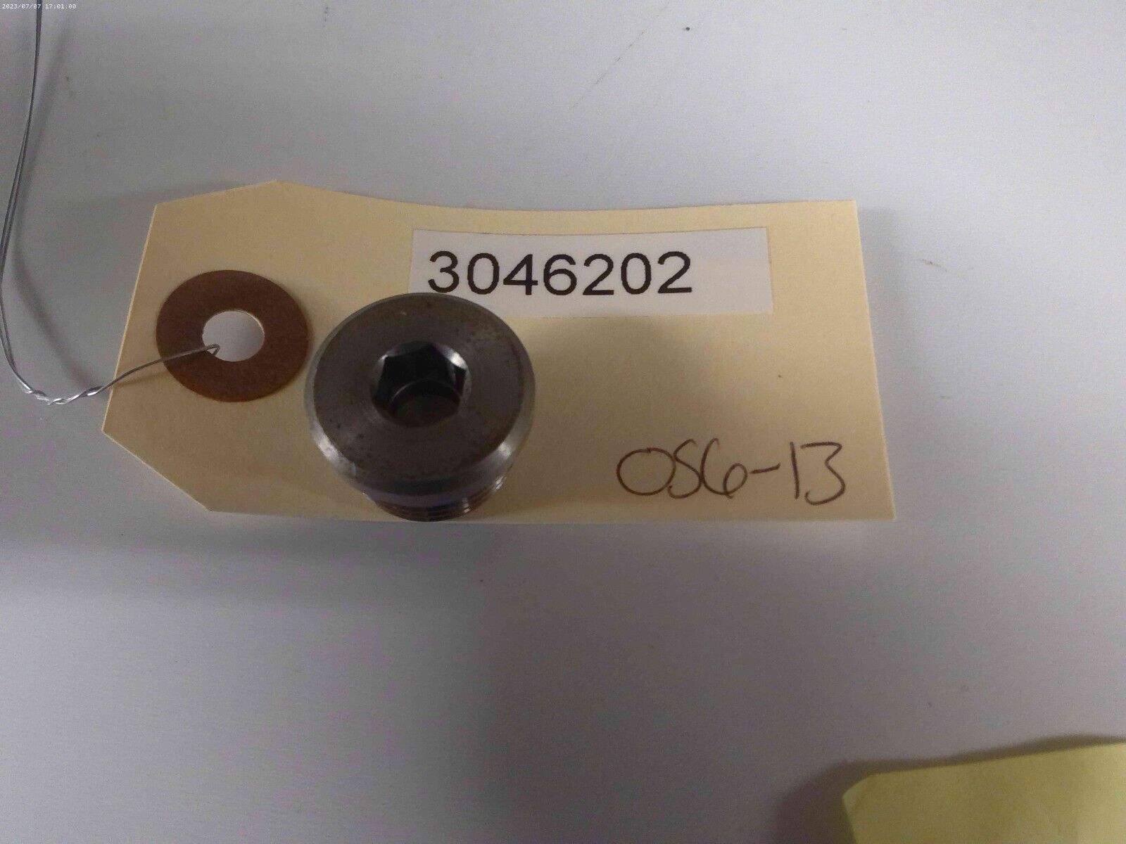 Genuine OEM CUMMINS PLUG, THREADED 3046202 | OS6-13