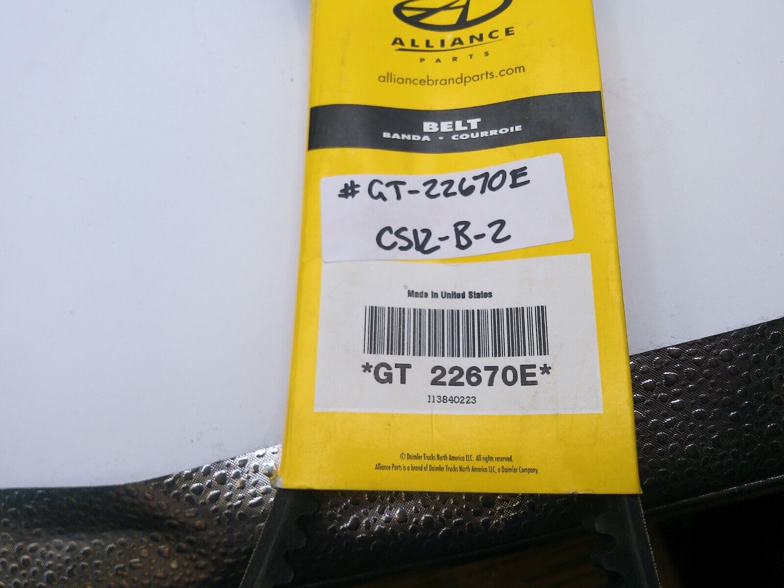 Daimler Alliance FREIGHTLINER BELT GT-22670E | CS12-B-2