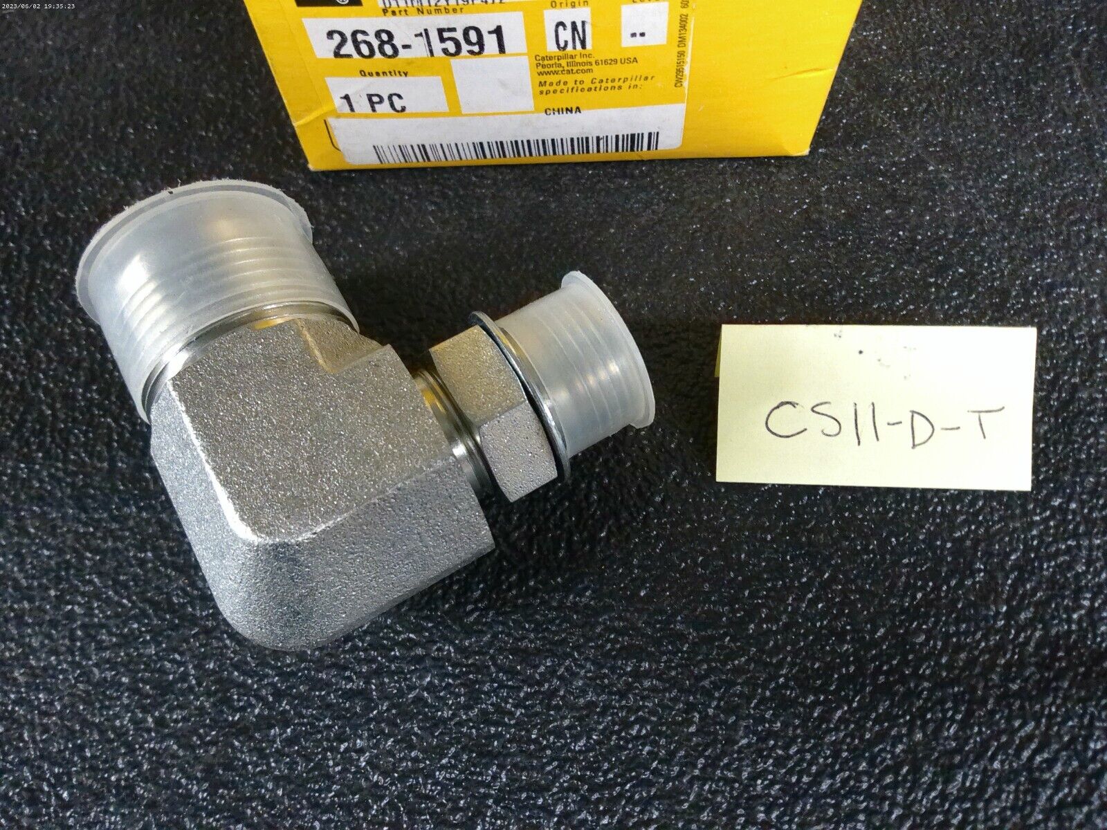 CAT part# 268-1591 Connector Elbow | CS-11-D-T