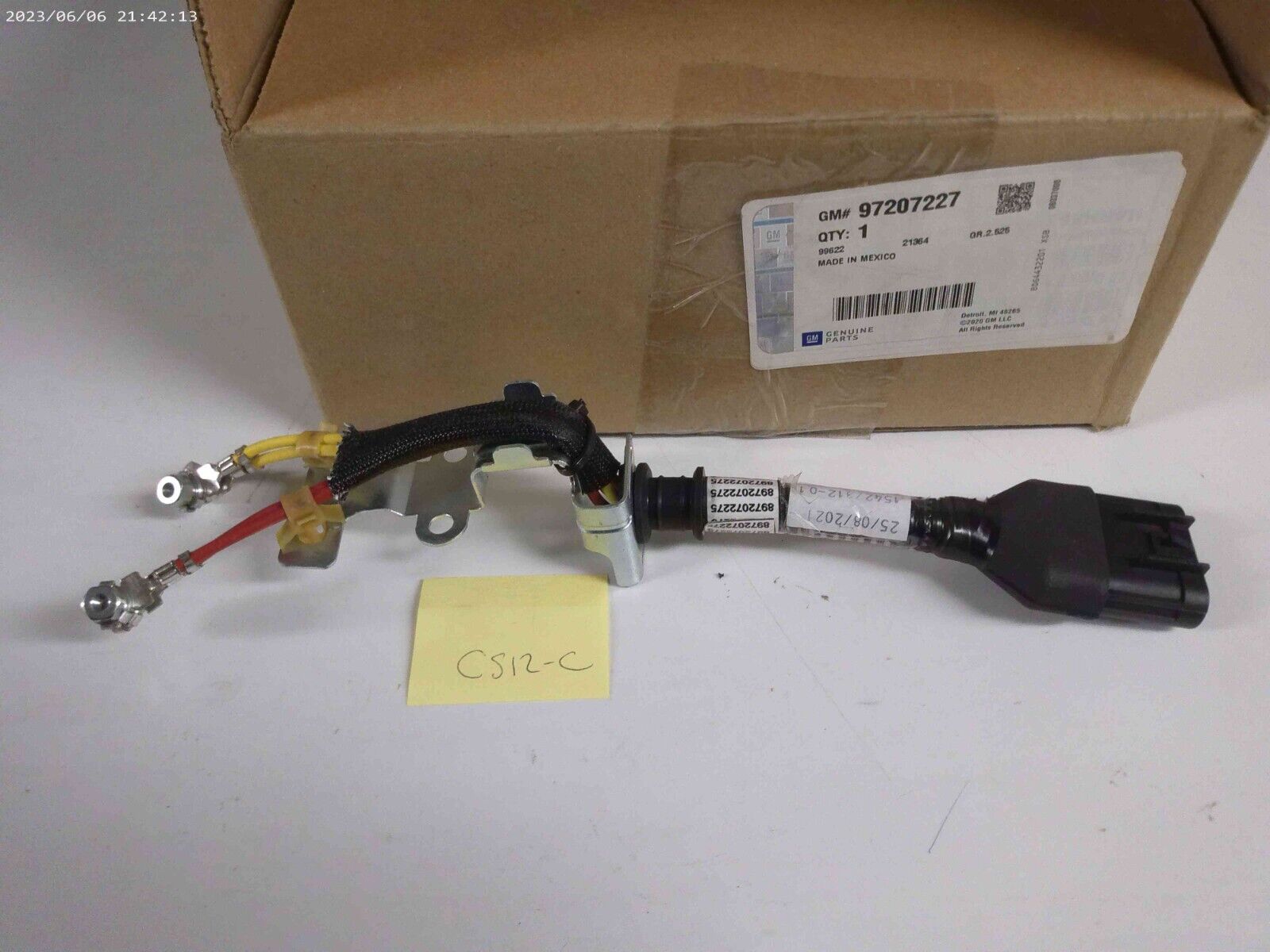 Genuine OEM GM Fuel Injector Wiring Harness 97207227 | CS12-6