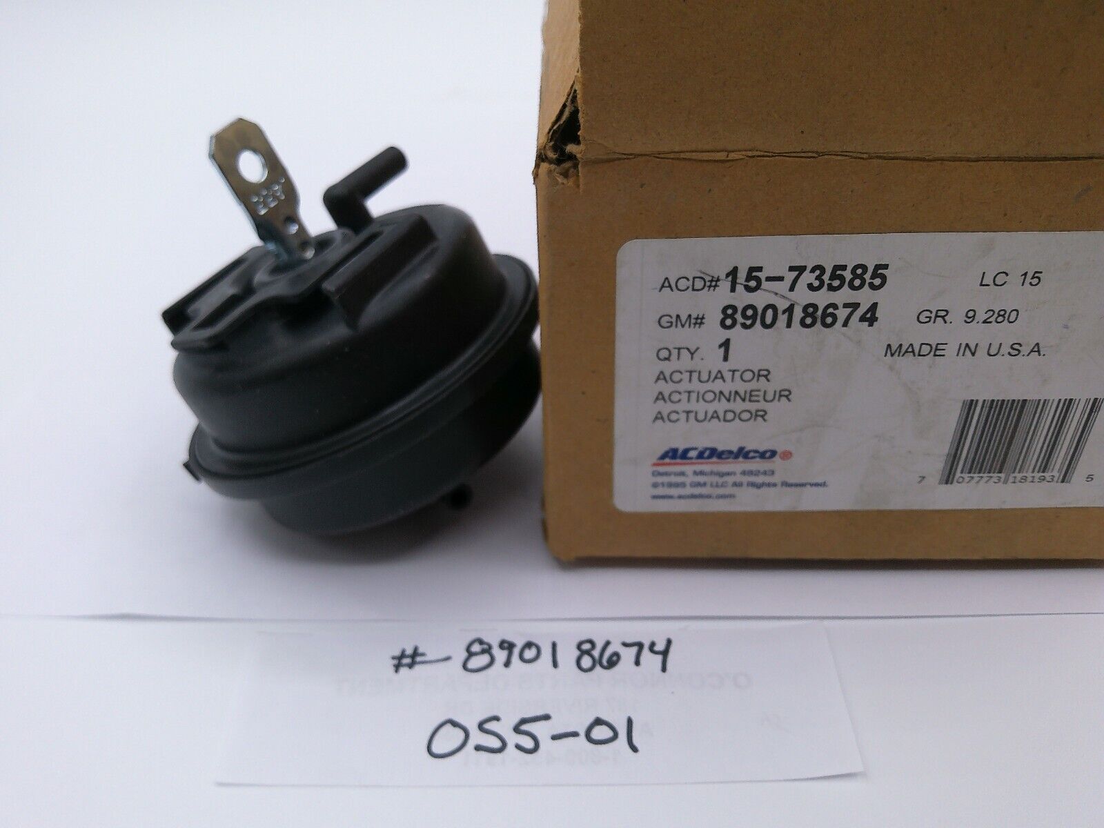 GM ACDelco 89018674 OEM HVAC Defrost Mode Door Actuator | OS5-01