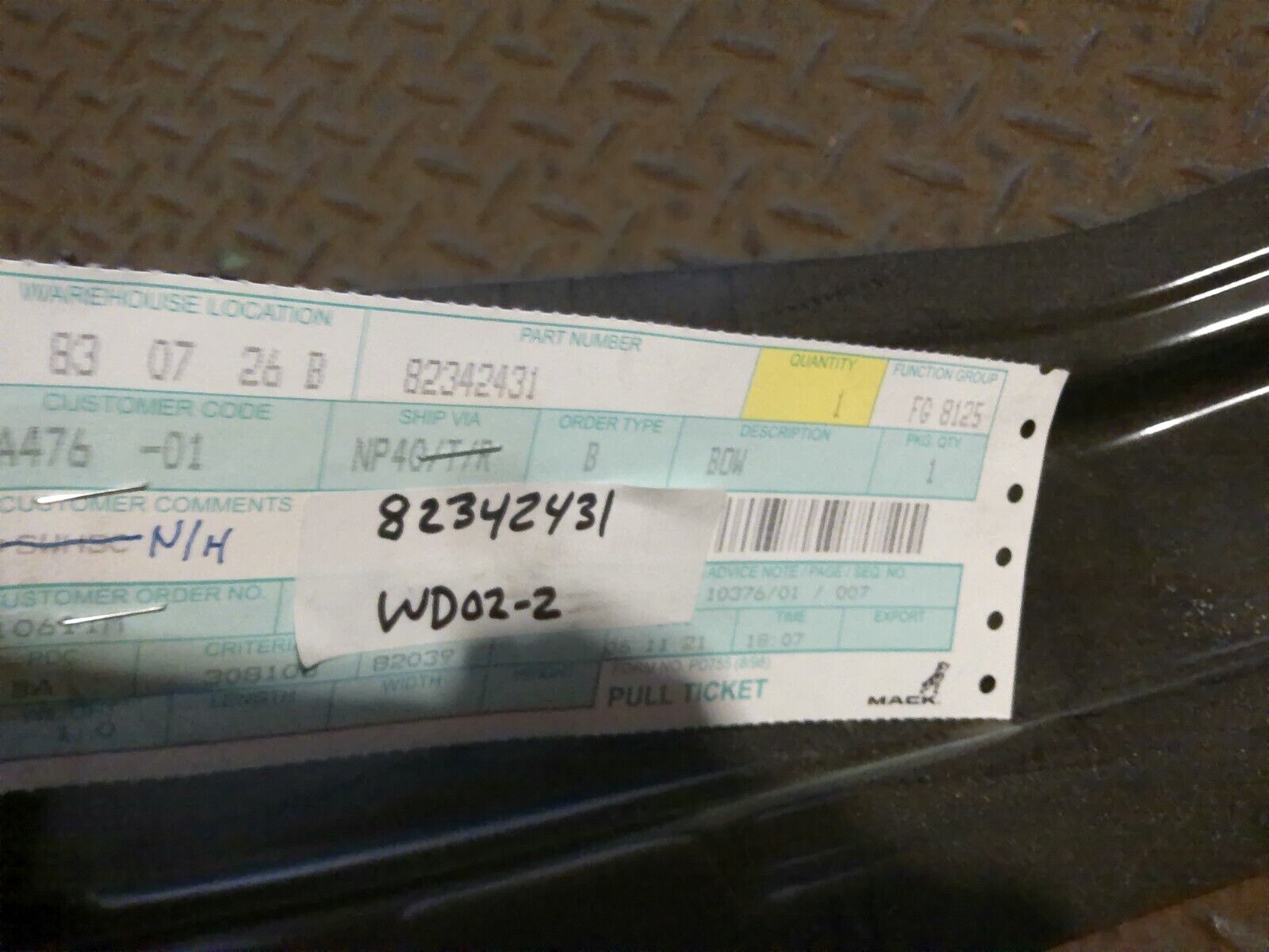 Genuine OEM Mack Truck 82342431 BOW | WD02-1