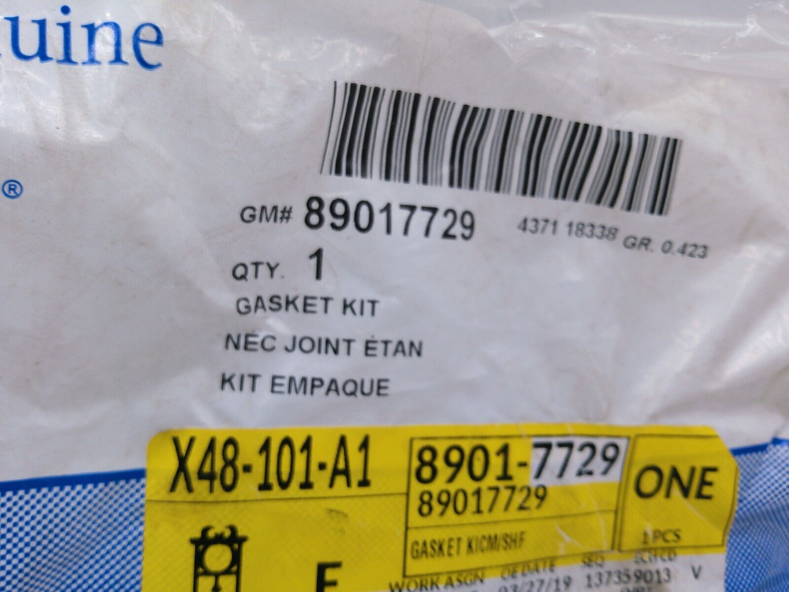 VALVE COVER GASKET SET GM # 89017729 | OS2-05-E