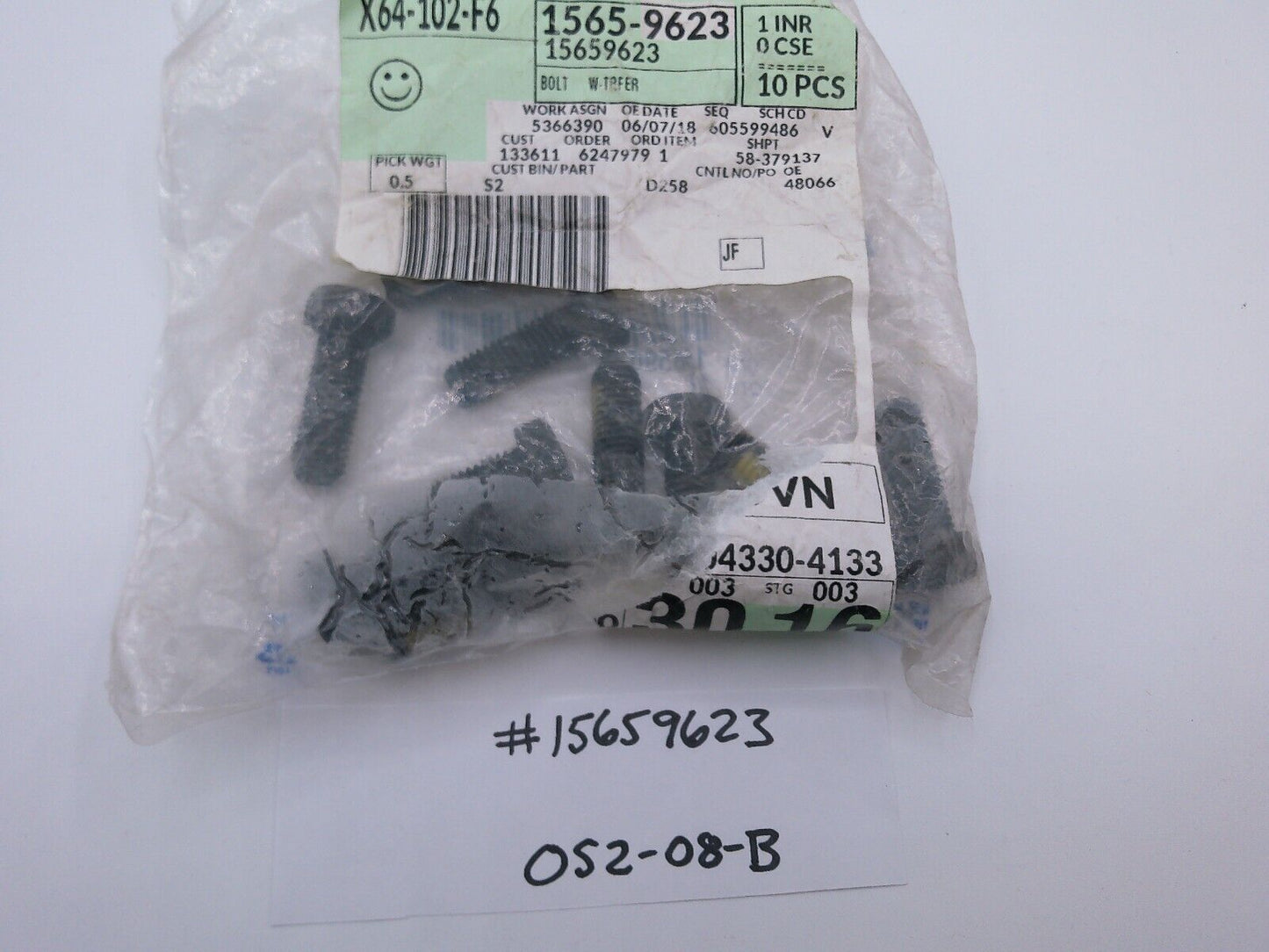 Pack of (10) Genuine OEM GM 15659623 - BOLT - General Motors | OS2-08-B