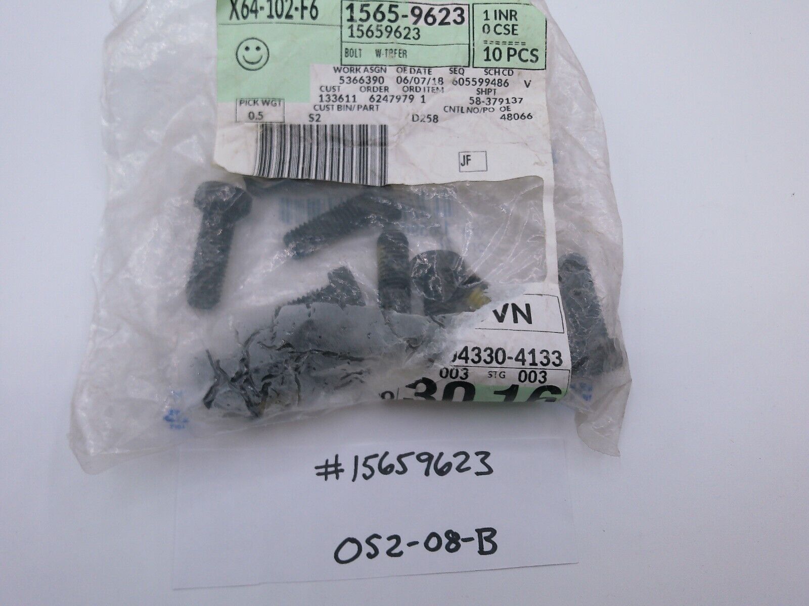 Pack of (10) Genuine OEM GM 15659623 - BOLT - General Motors | OS2-08-B
