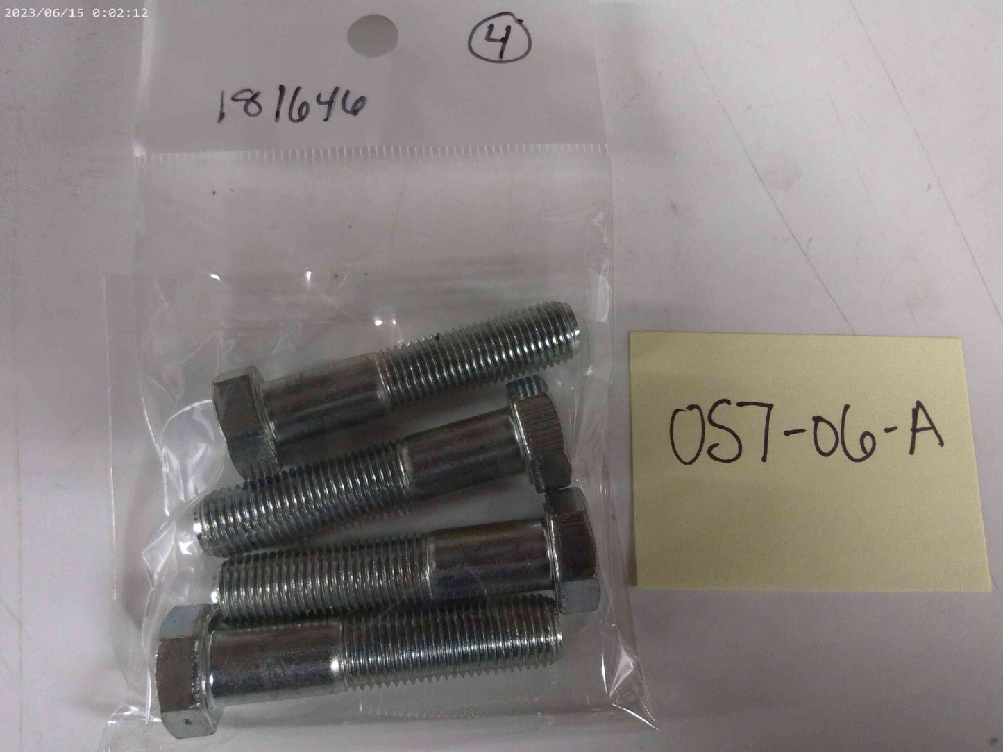 Western Star Bolt WWS 181646 3/8 - 24 X 1 3/4" Lot of (4) | OS7-06-A