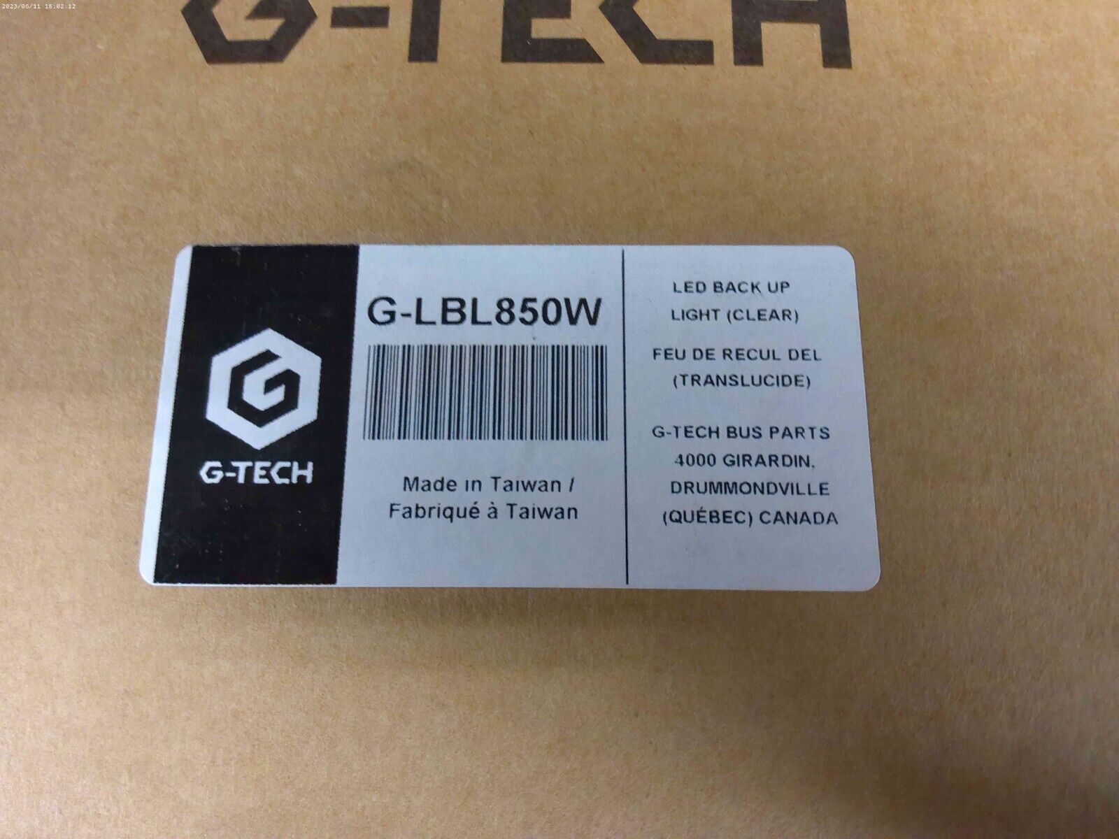 G-Tech Bus Parts G-LBL850W LED Backup Light (Clear) | CAVE14