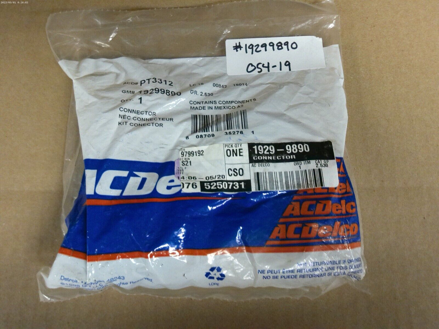 Genuine OEM GM Multi-Purpose Pigtail 19299890 | OS4-19