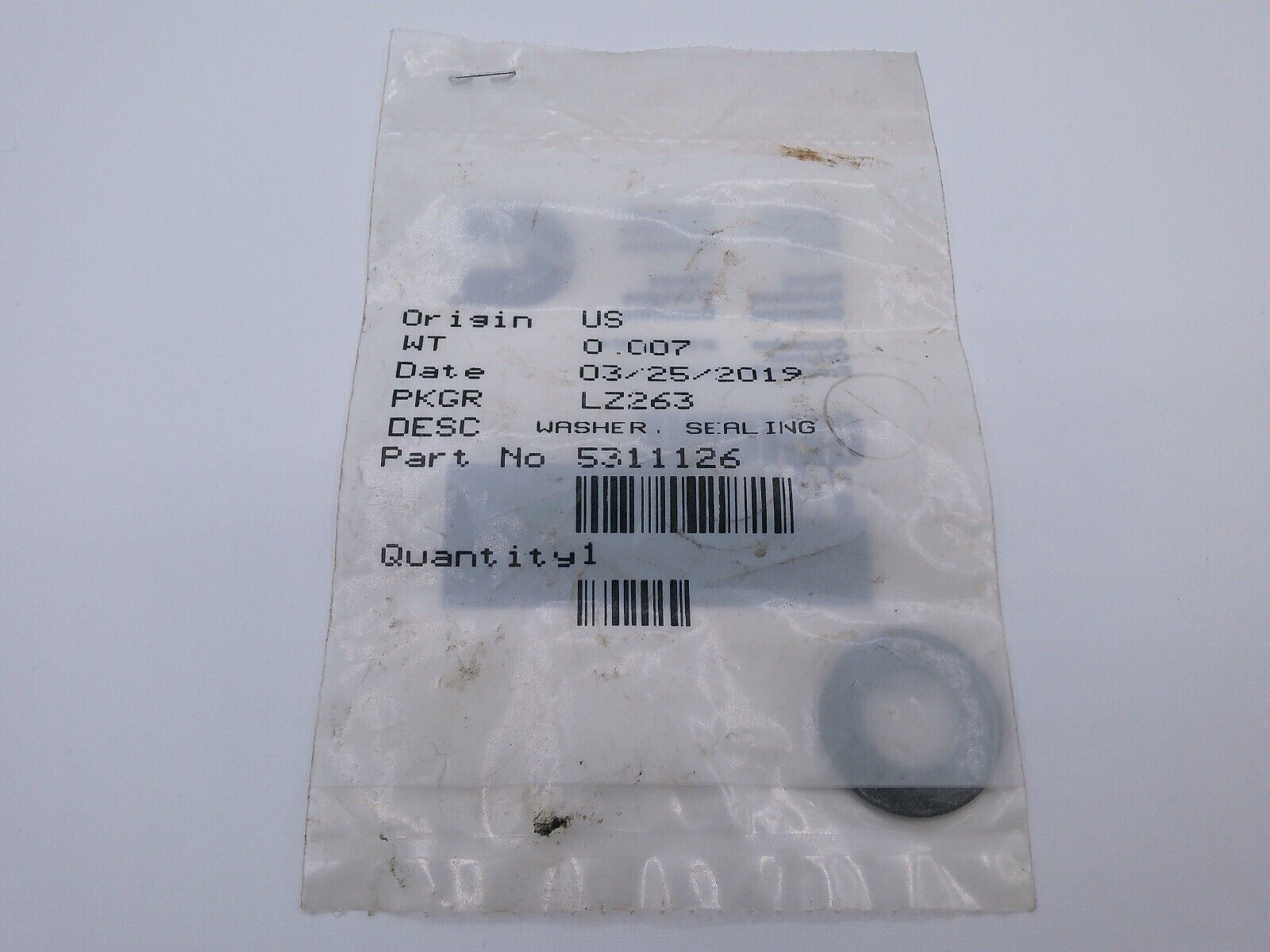 Genuine OEM Cummins WASHER, SEAL 5311126 | VM2-01-A